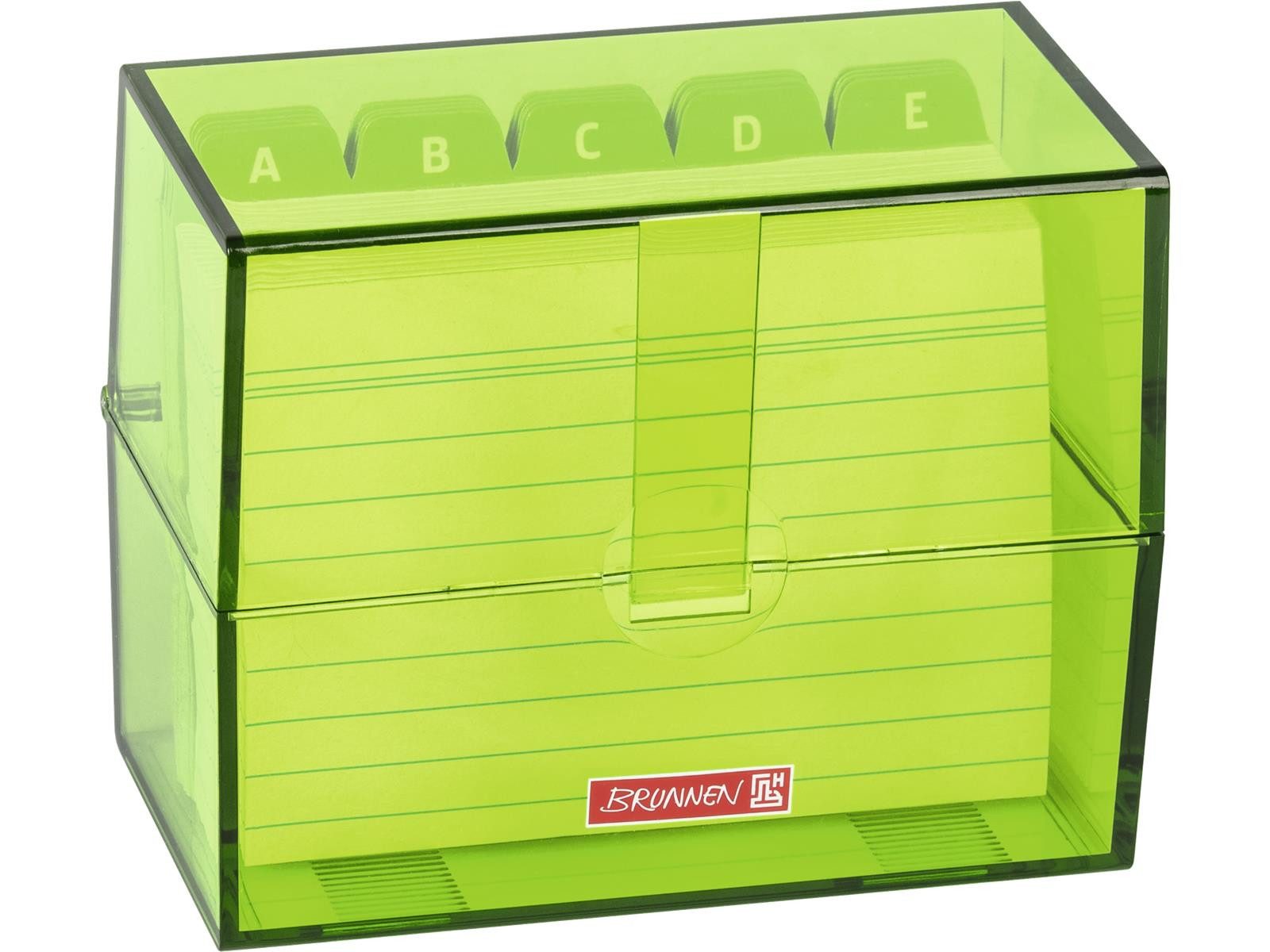 BRUNNEN Karteikarten Brunnen Karteikartenbox für A7 Format grün