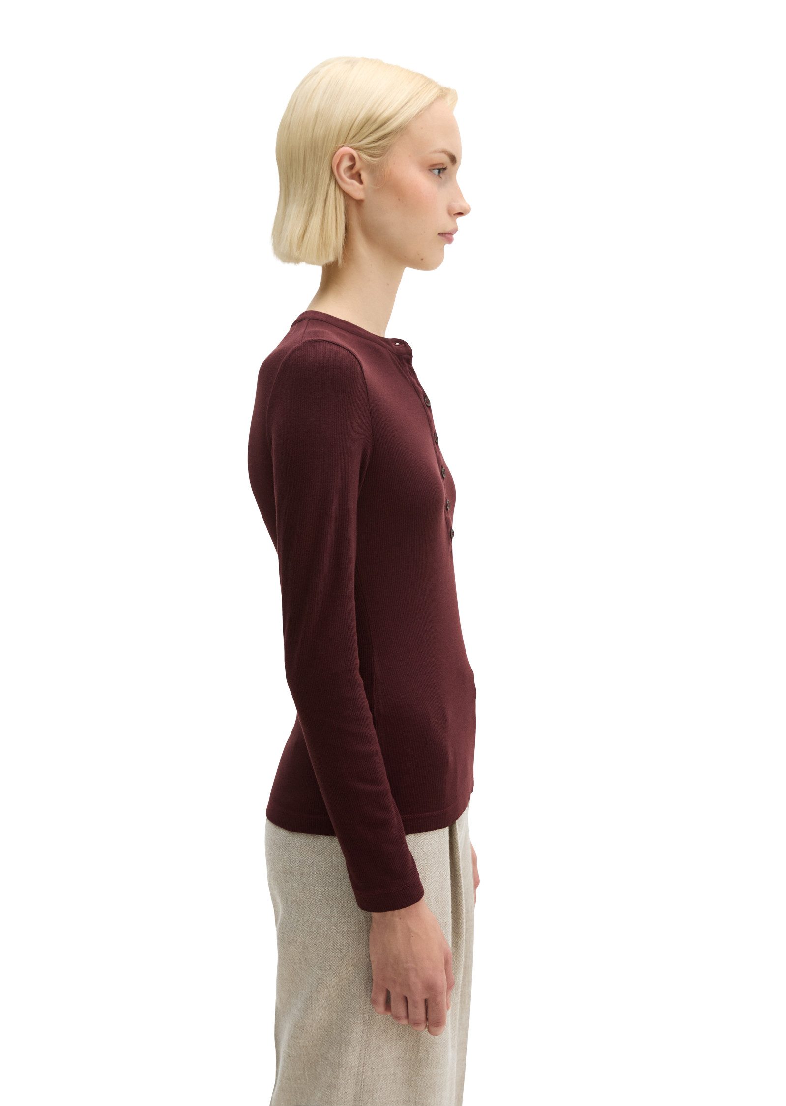 Marc O'Polo Langarmshirt aus Lyocell-Bio-Baumwoll-Stretchjersey – Bild 2 von 5