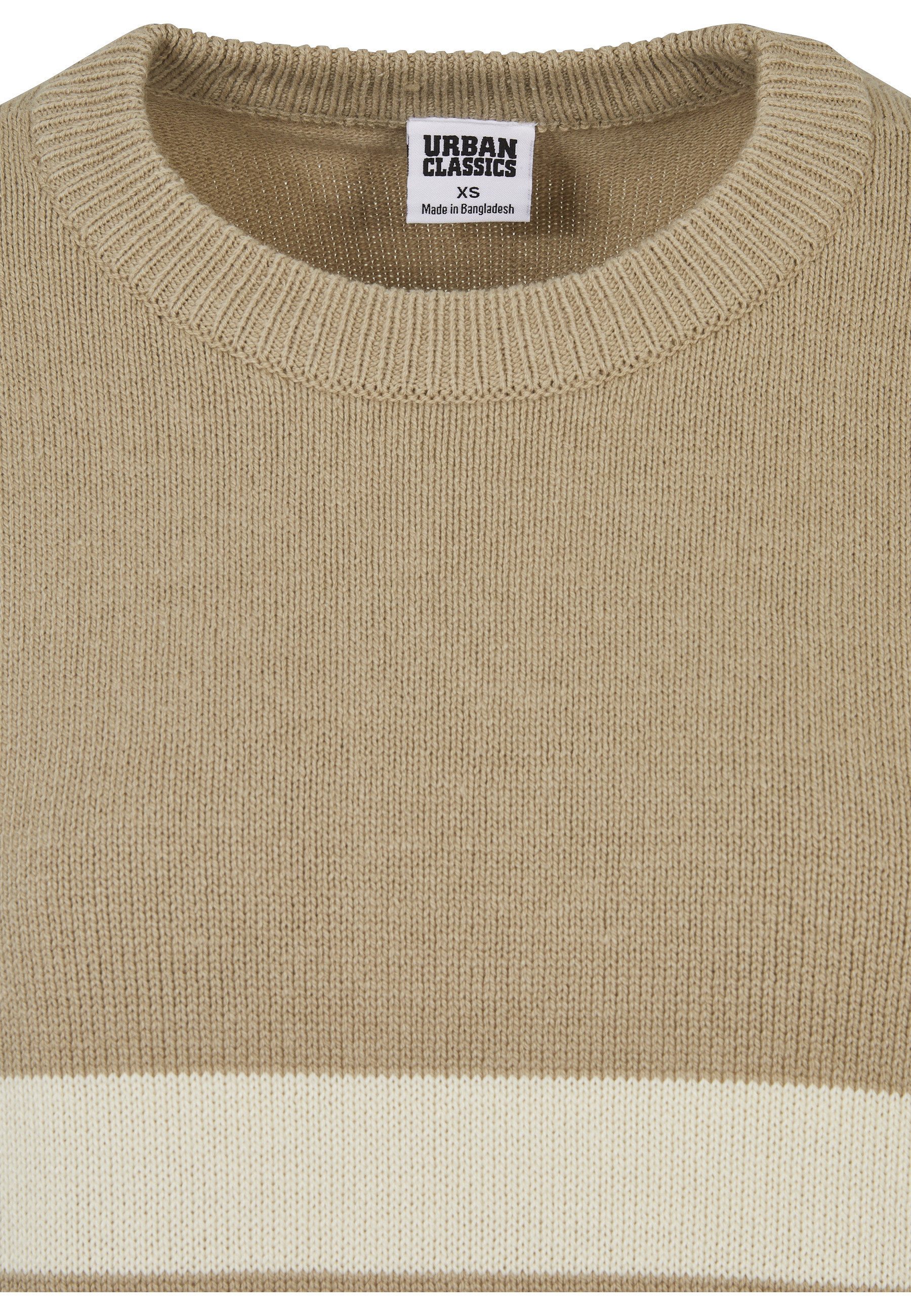 URBAN CLASSICS Rundhalspullover Urban Classics Damen Ladies Striped Knit Crew Sweater (1-tlg)