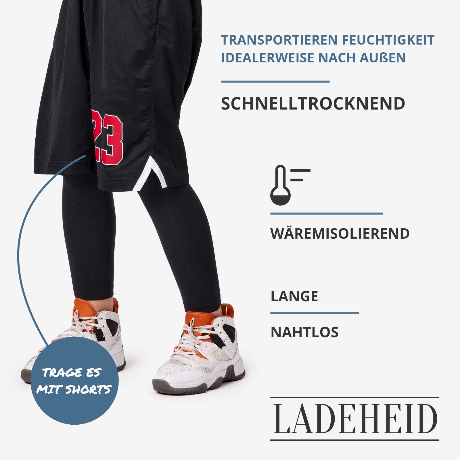 Ladeheid Funktionsunterhose 2er Pack Lange Unterhosen Kinder Jungen für Winter Sport LA40-259 (1-St) – Bild 3 von 4