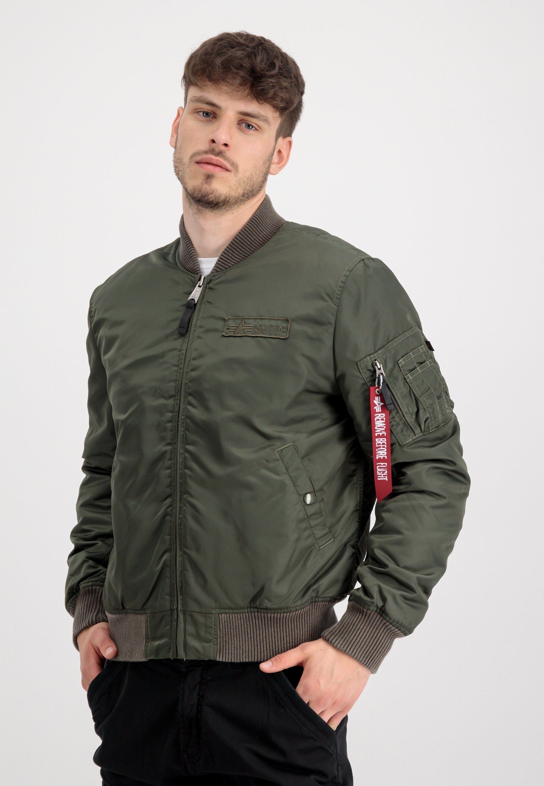 - olive Industries dark Alpha Jackets Industries Bomberjacke Bomber & Men Alpha Flight