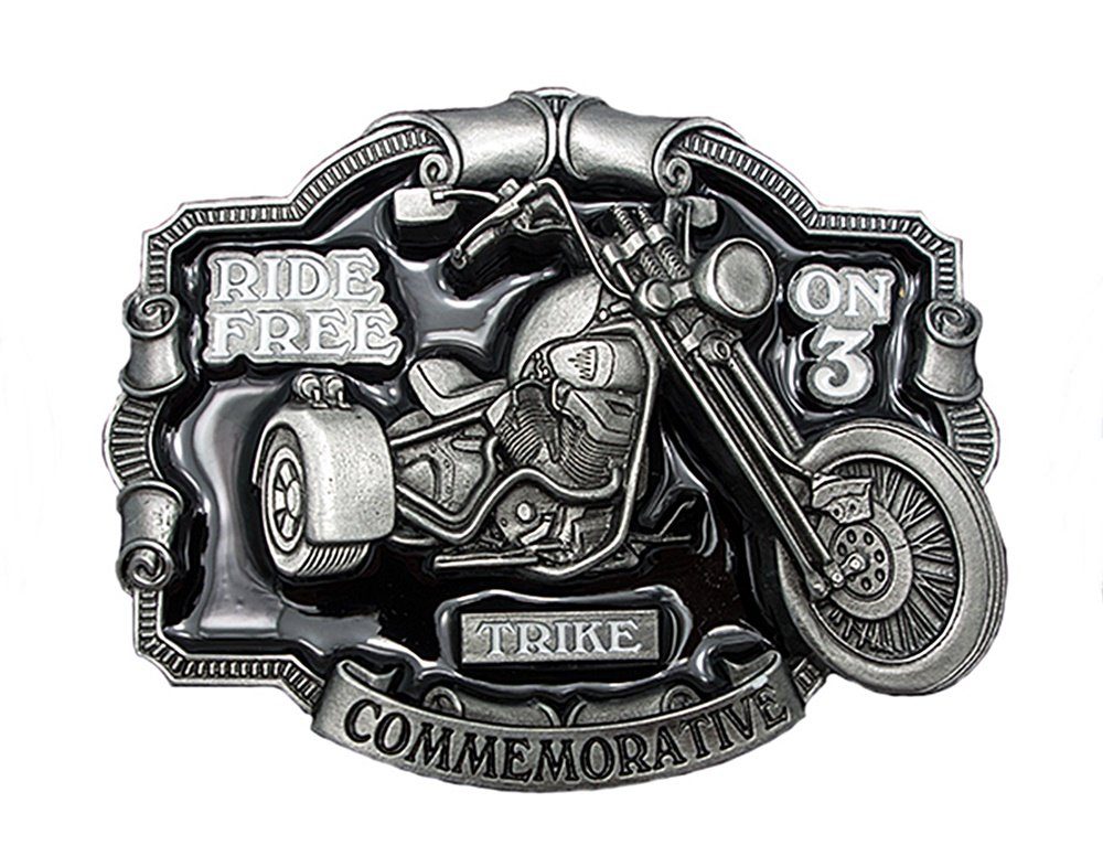 Westernlifestyle Gürtelschnalle Buckle für Wechselgürtel Ride Free Trike