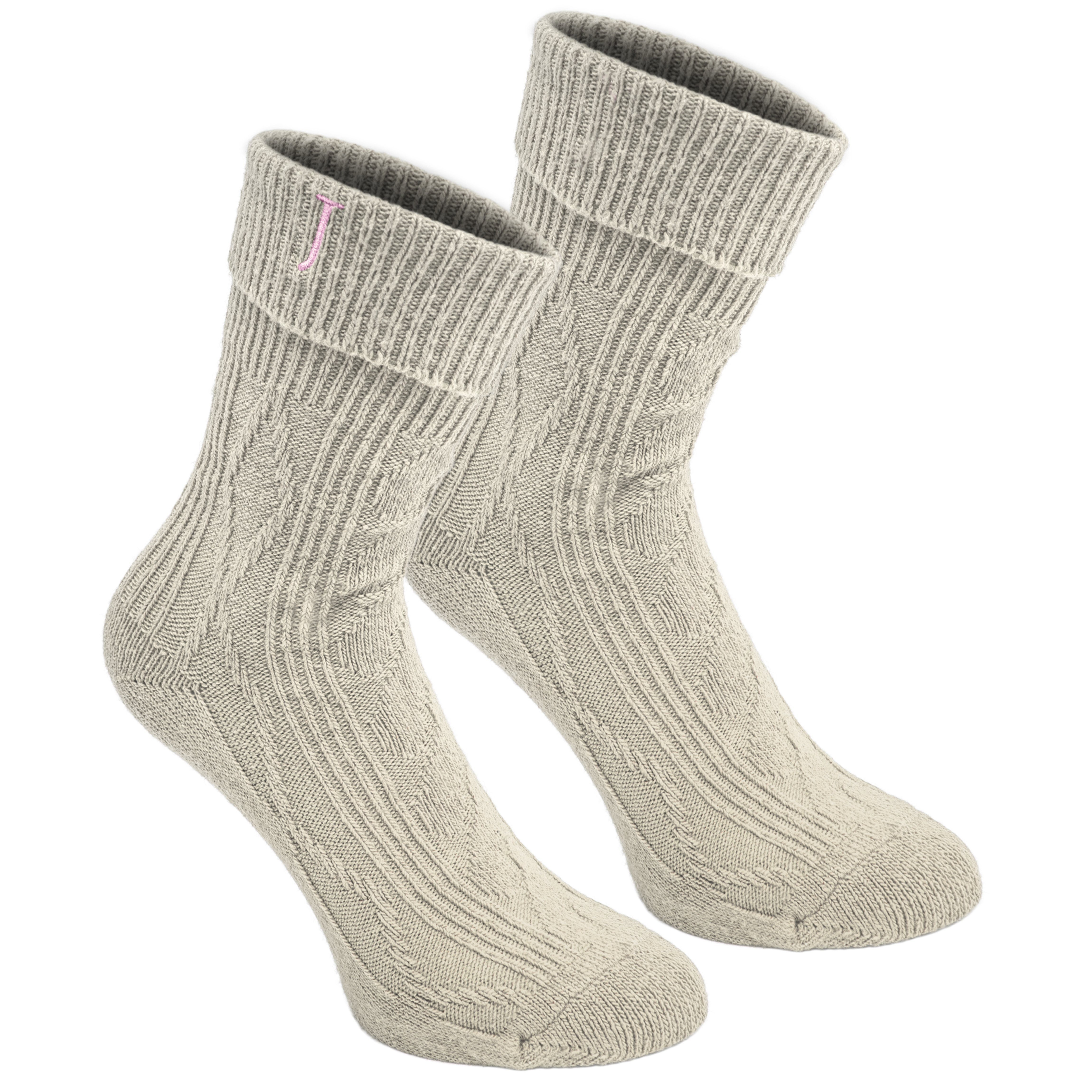 BRUBAKER Norwegersocken Damen Stiefelsocken in Geschenkverpackung (Geschenk-Set, 2-Paar, Gemütliche Kuschelsocken in Geschenkbox mit Schleife Rot Größe: 36-41) Kuschelige Damensocken aus Baumwolle, Seide und Kaschmir