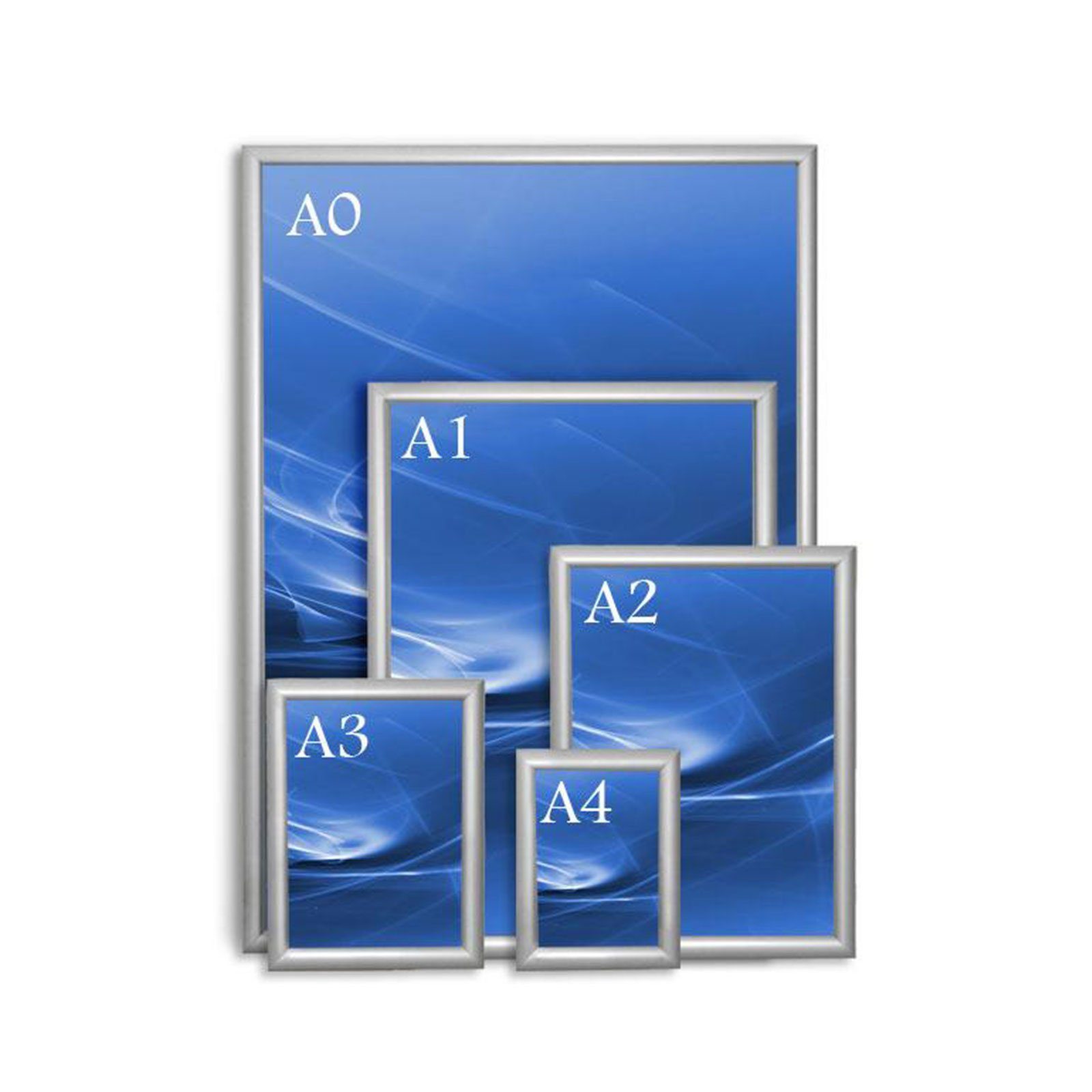 Karat Rahmen Wechselrahmen Opti-Clic Plakatrahmen, für Größen, Gegehrte verschiedene A4 Kanten