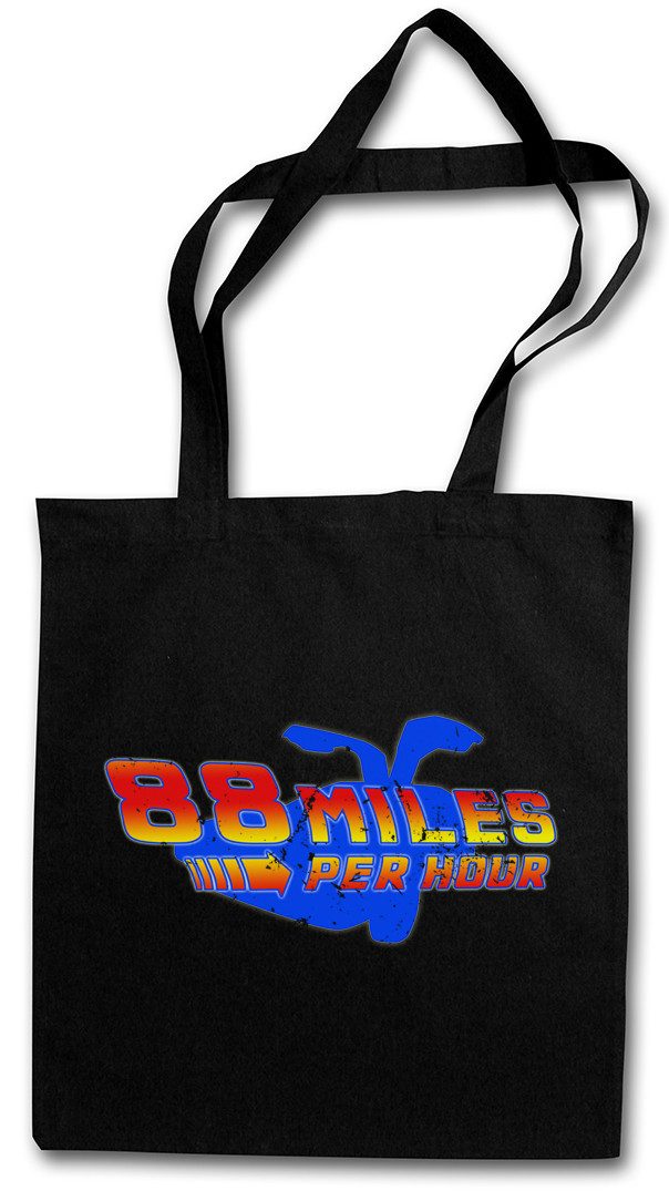 Beuteltasche 88 Miles Per Hour Stofftasche Zurück Eighties In McFly Die Back Car
