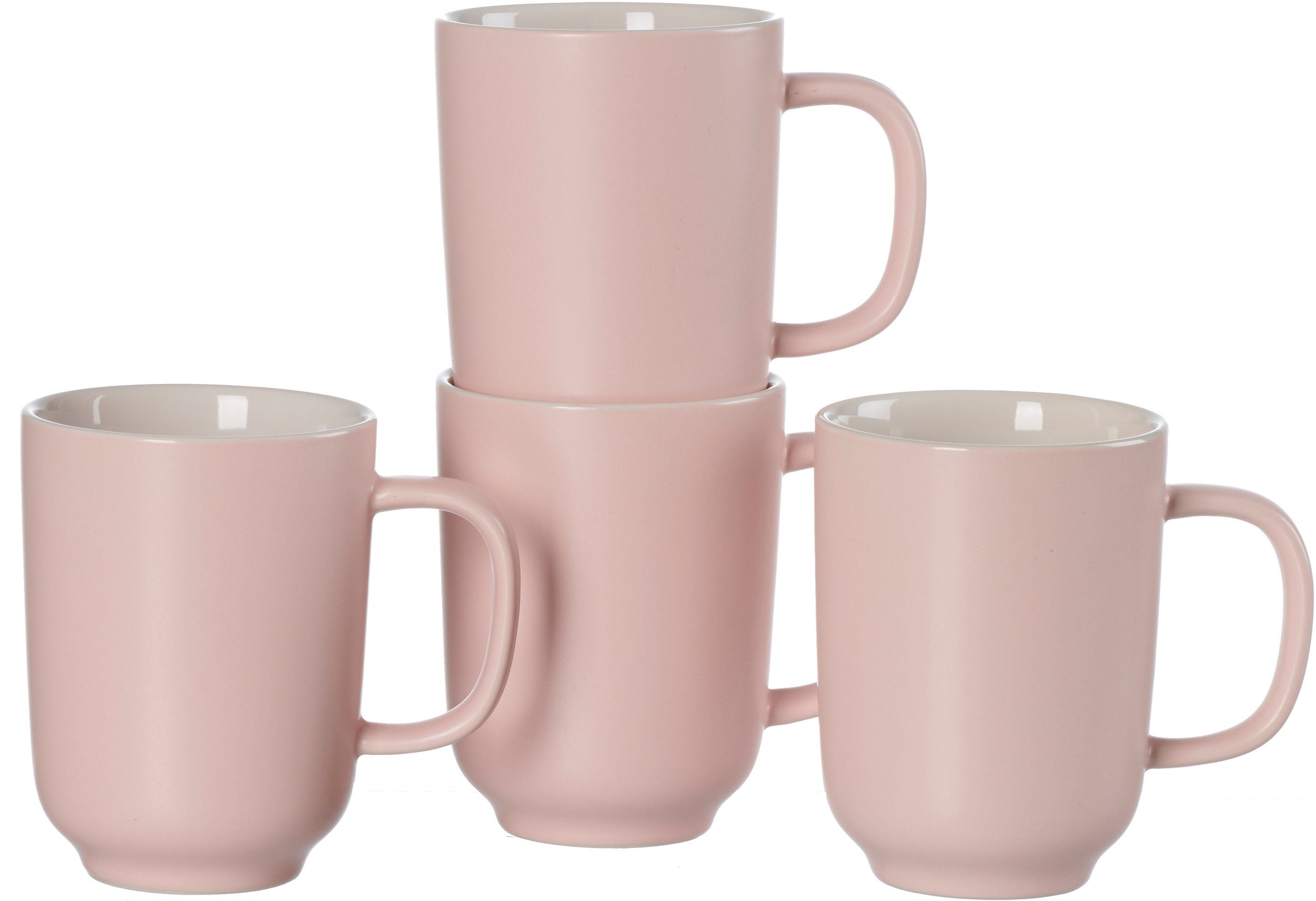 Ritzenhoff & Breker Becher Jasper, Steinzeug, 4-teilig rosa | Teebecher