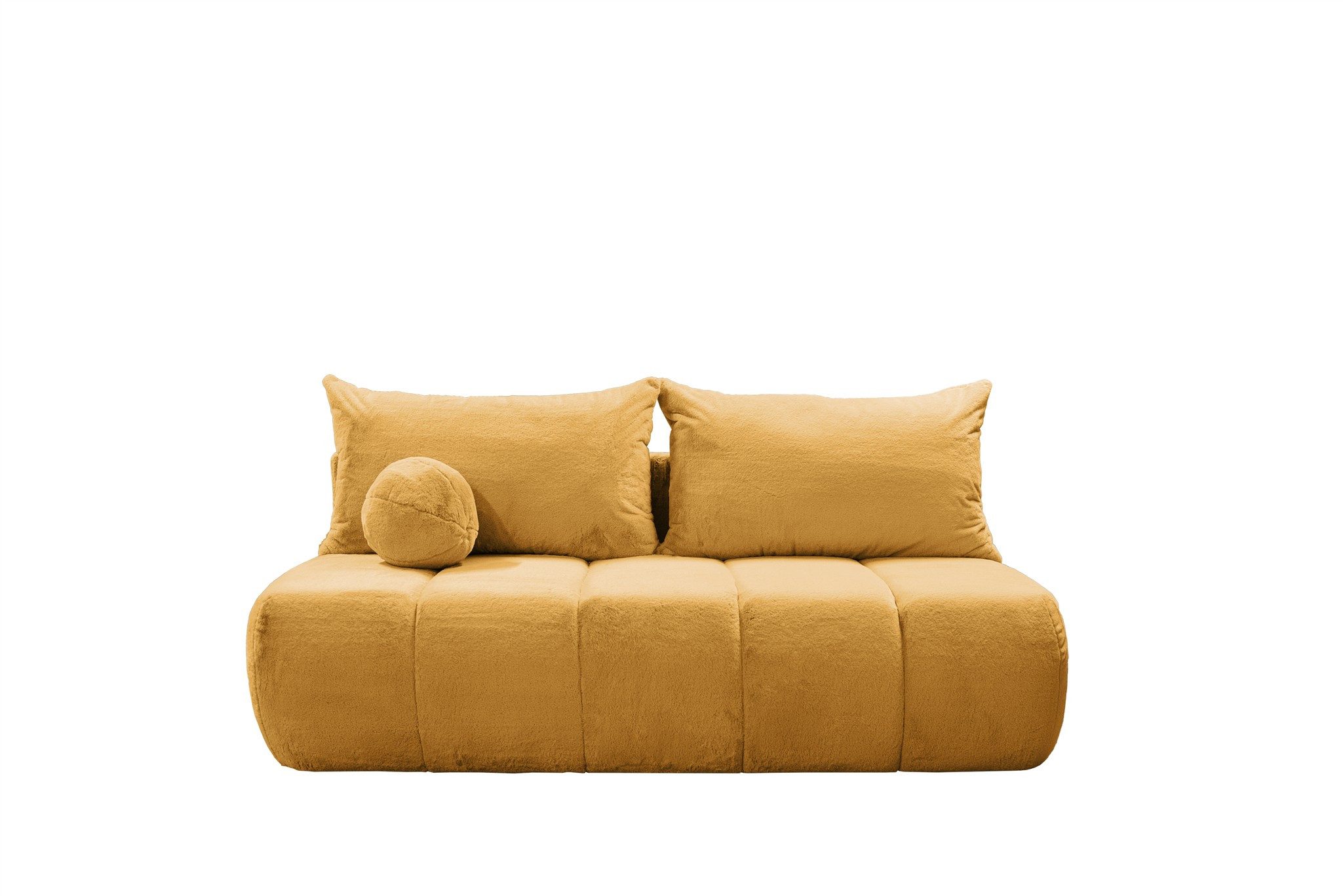 Fun Möbel 3-Sitzer Designersofa Sofa 3-Sitzer ANZIA in Stoff Bunny, inkl. 2 Rückenkissen und 1 Zierkissen, inkl. Schlaffunktion und Bettkasten