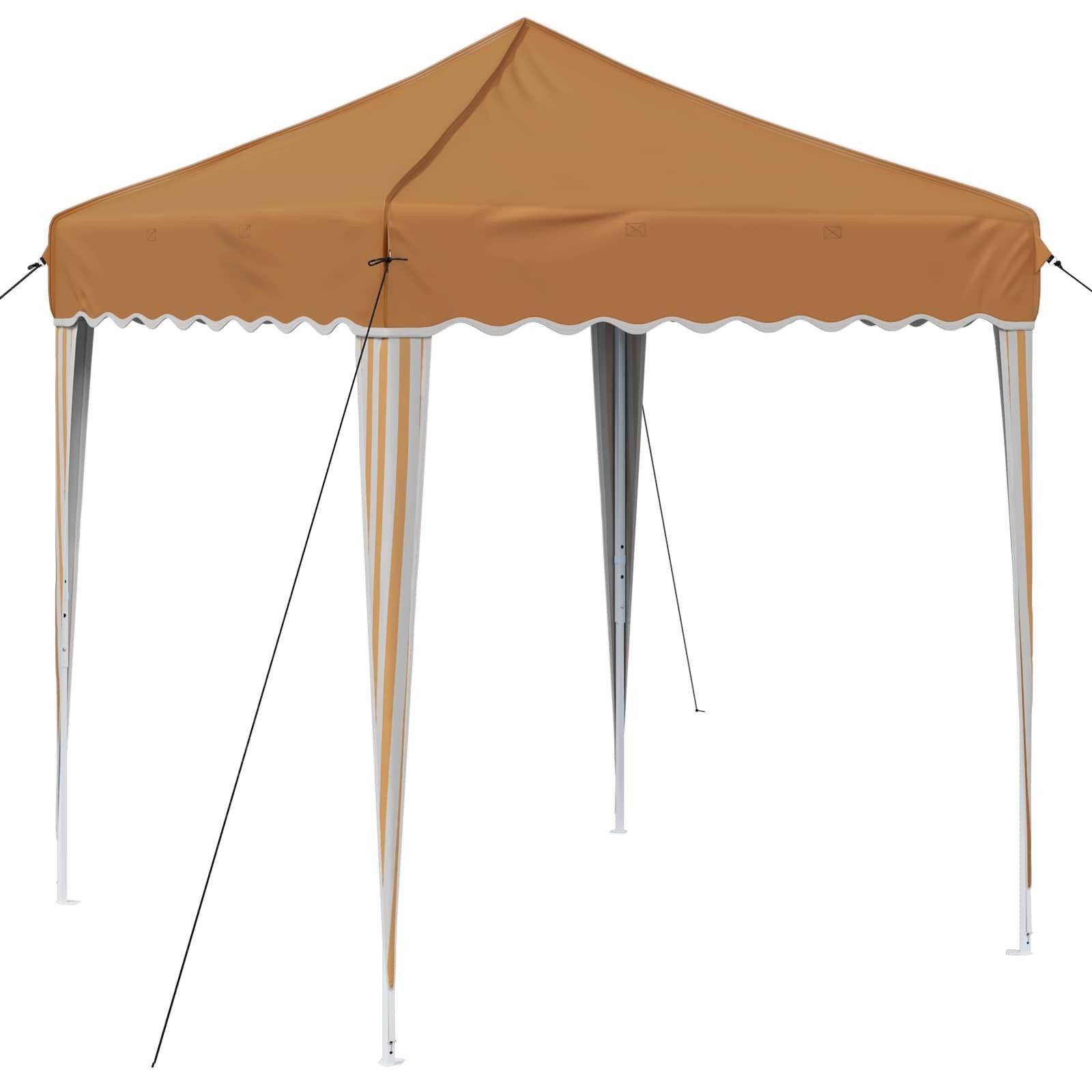 vidaXL Partyzelt Pop-up Partyzelt 195 x 195 x 245 cm Beige Oxford-Stoff