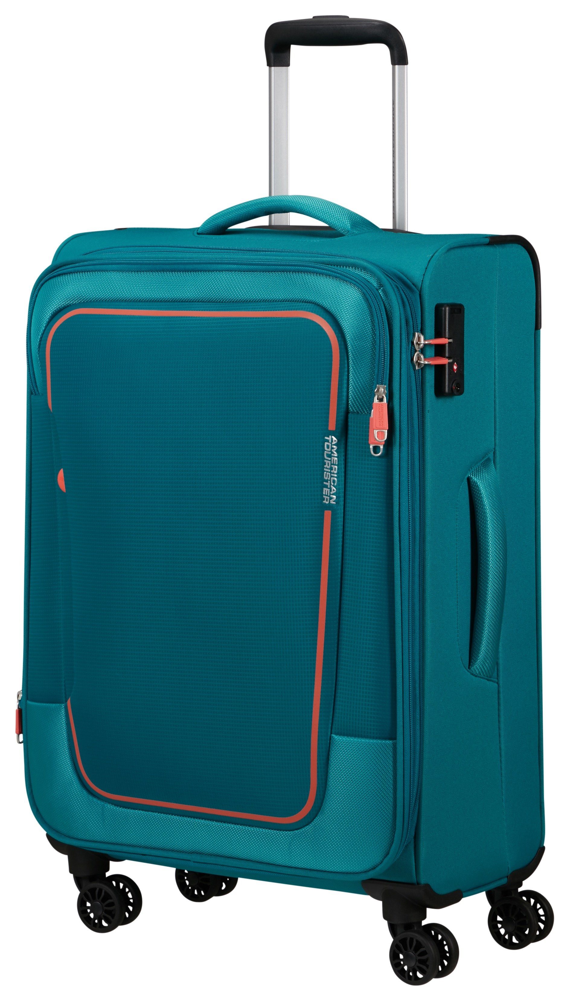 Tourister® teal Koffer 4 stone Spinner 67, Rollen American PULSONIC