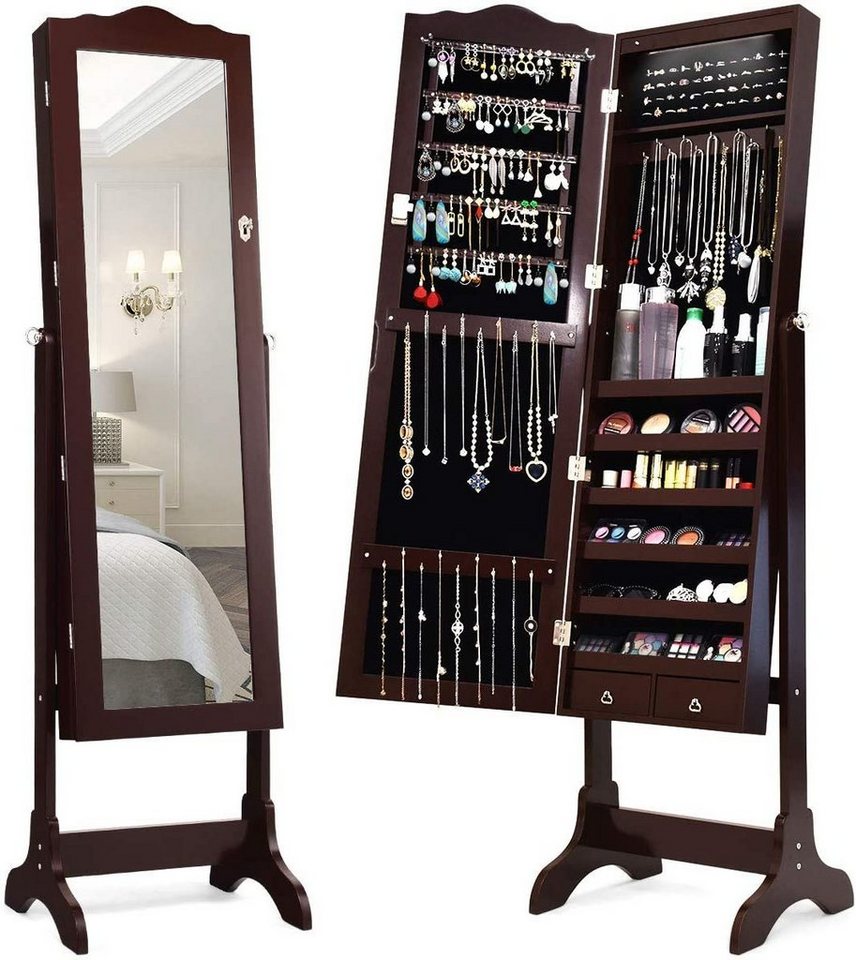 COSTWAY Schmuckschrank »Schmuckschrank« mit 14 LED Leuchten