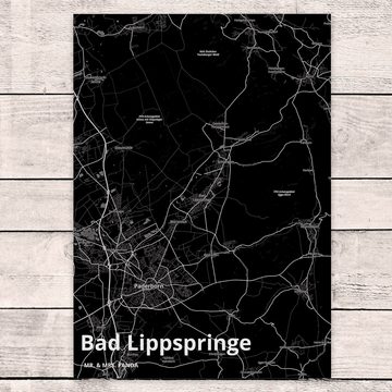 Mr. & Mrs. Panda Postkarte Bad Lippspringe - Geschenk, Karte, Stadt Dorf Karte Landkarte Map Sta