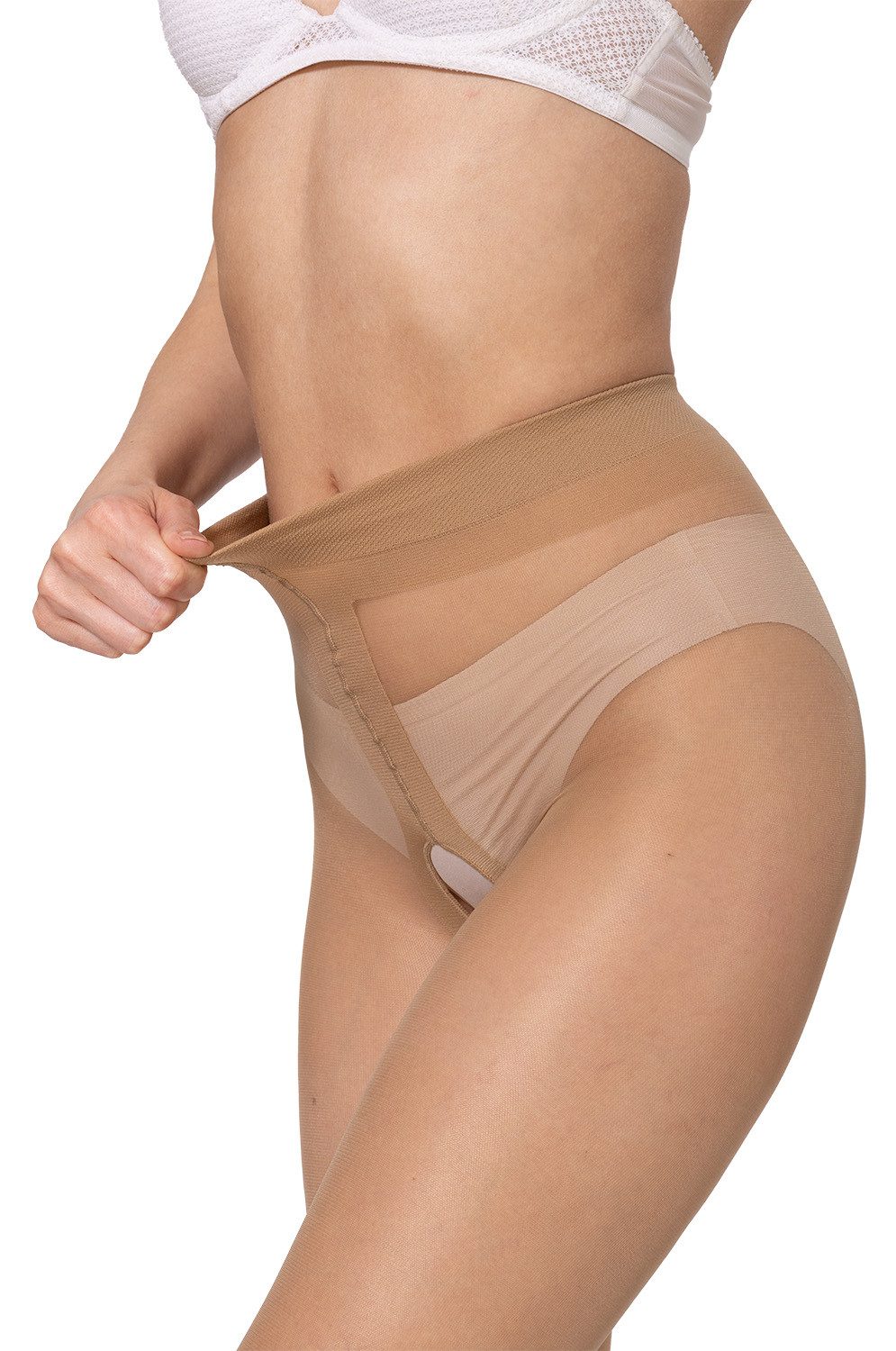BANANALU Ouvert Strumpfhose Ouvert Strumpfhose mit offenem Schritt 20 DEN (1 St)