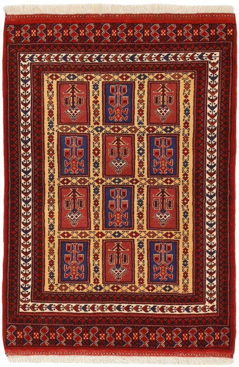 Orientteppich Turkaman 84x121 Handgeknüpfter Orientteppich / Perserteppich, Nain Trading, rechteckig, Höhe: 6 mm | Kurzflor-Teppiche