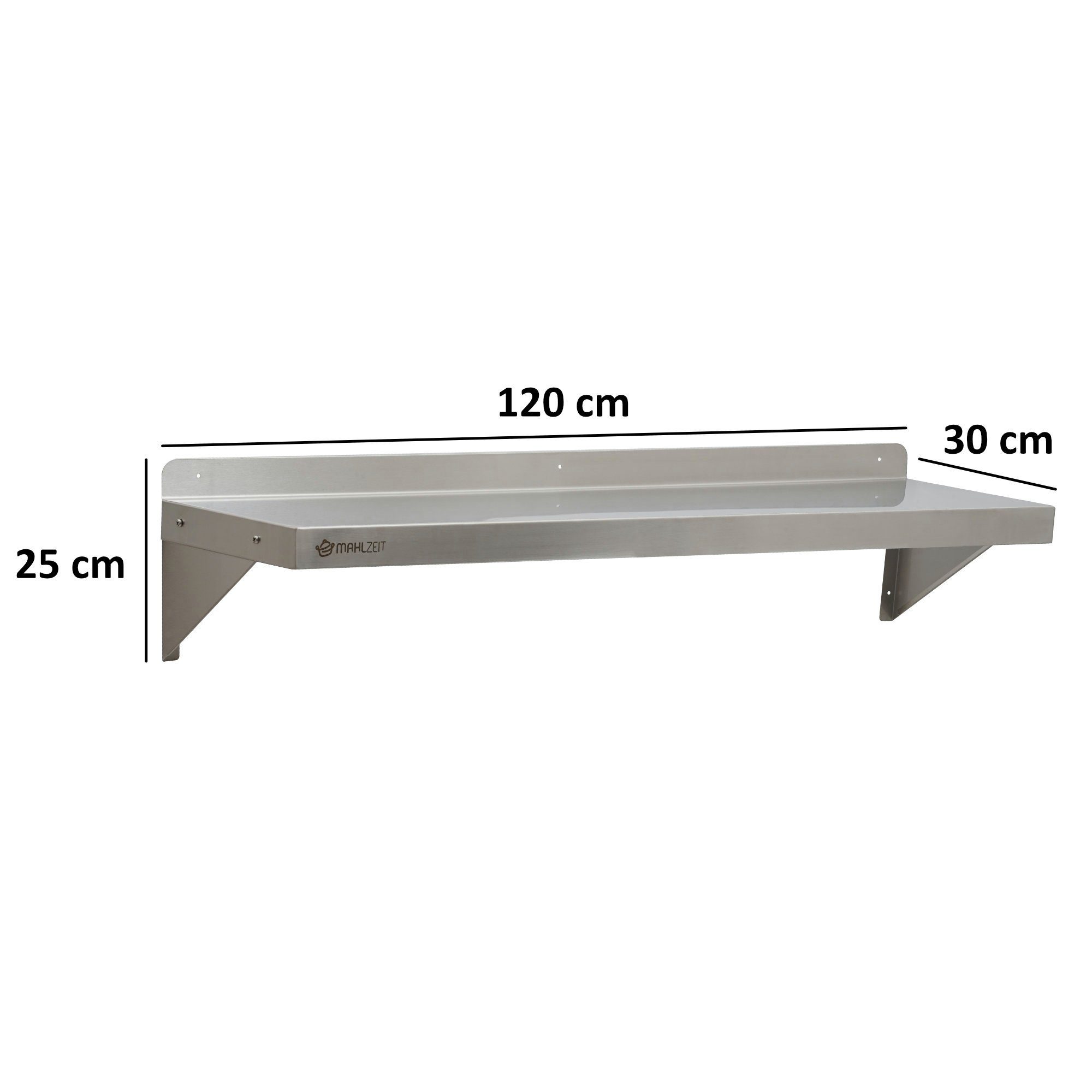 Mahlzeit Küchenregal Edelstahl Wandregal, 120 x günstig online kaufen