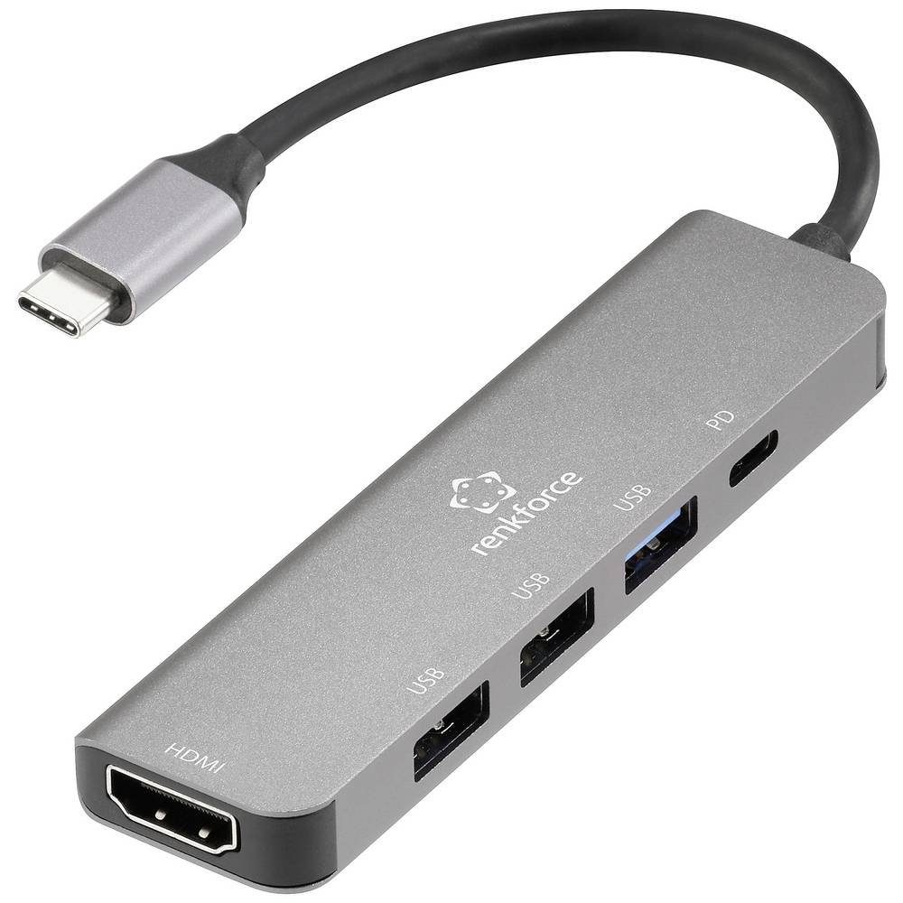 Renkforce Laptop-Dockingstation USB-C® Dockingstation, USB-C® Power Delivery