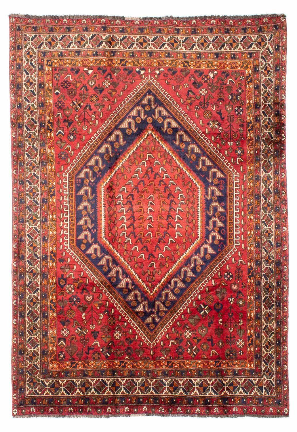 Wollteppich Shiraz Medaillon 207 x morgenland, Rosso rechteckig, mm, cm, mit Höhe: 10 298 Zertifikat Unikat