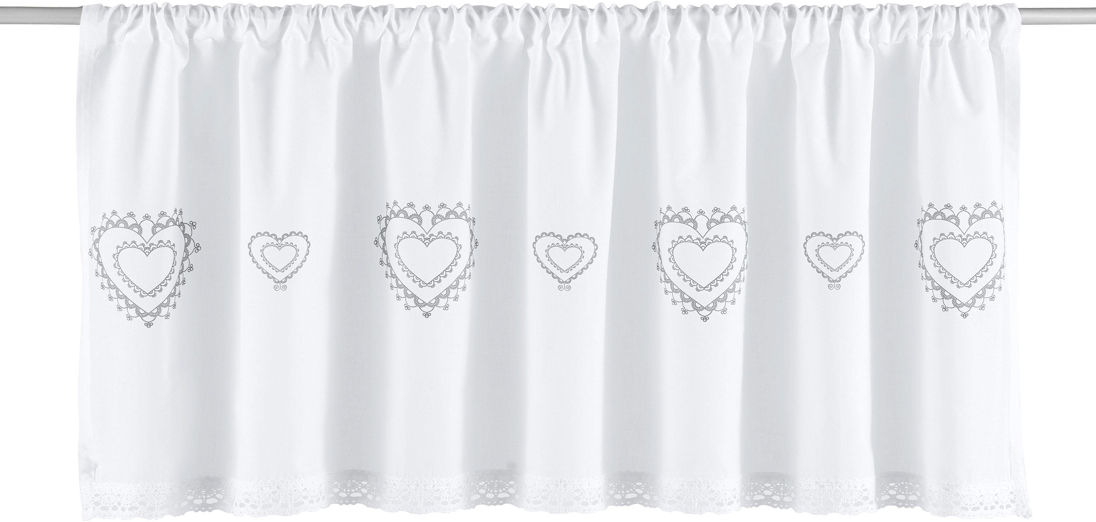 my home Scheibengardine Louis (1 St), Stangendurchzug, halbtransparent, hal günstig online kaufen