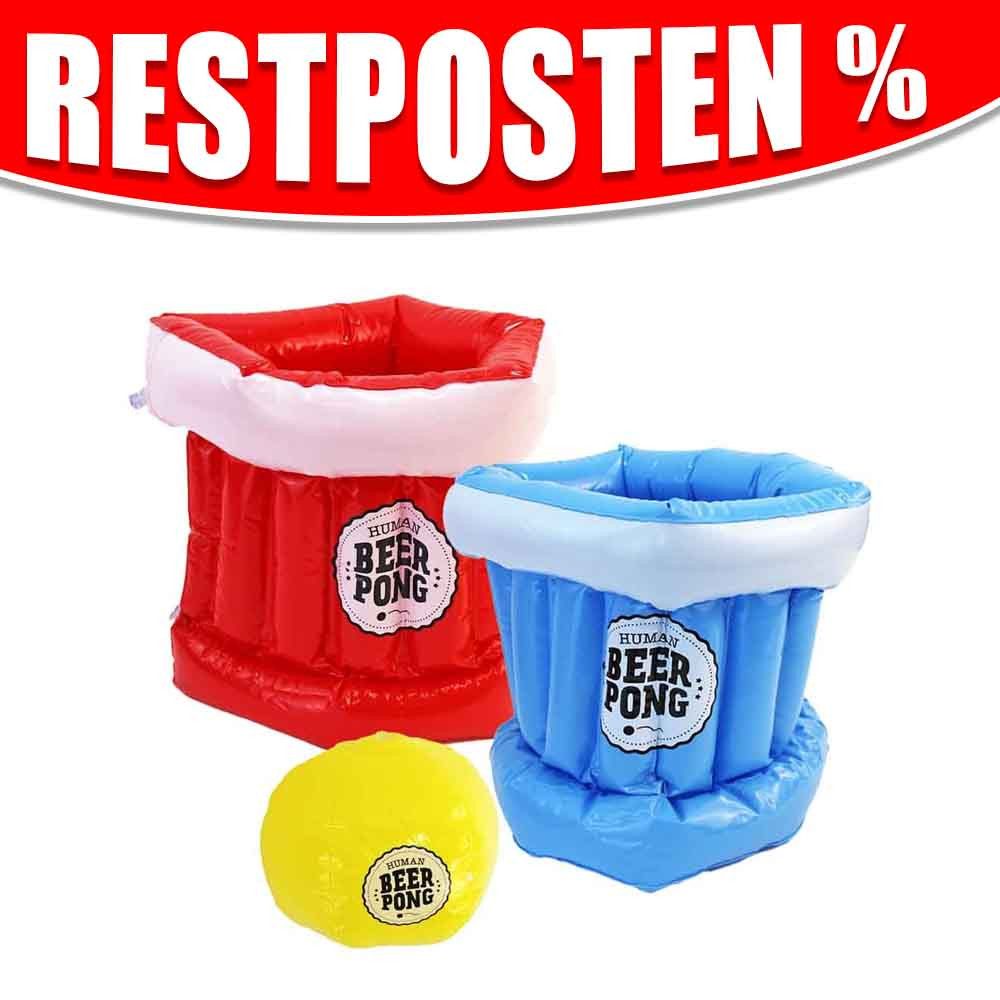 Spiel Bierpong Hüte aufblasbar mit Ball - ca. 24 cm