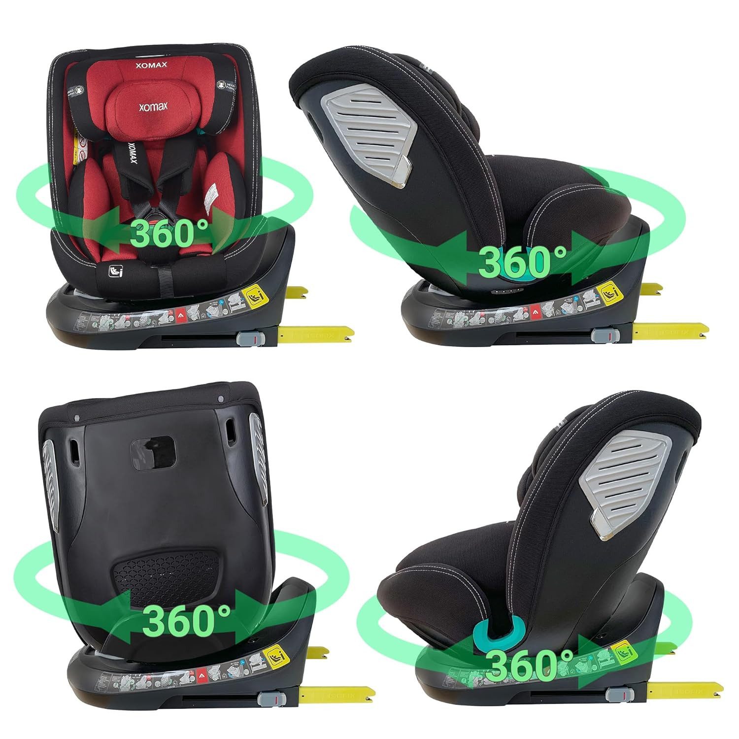 XOMAX Autokindersitz Diana, bis: 12, (Diana), Kindersitz drehbar 360°, 0-12 Jahre, ECE R129
