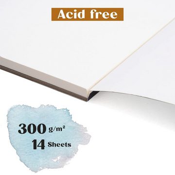Tritart Aquarellpapier Aquarellpapier 10 Blatt DIN A1 300g Weiß - Hochwertiges Malpapier, Aquarellpapier DIN A1 300g Weiß 10 Blatt