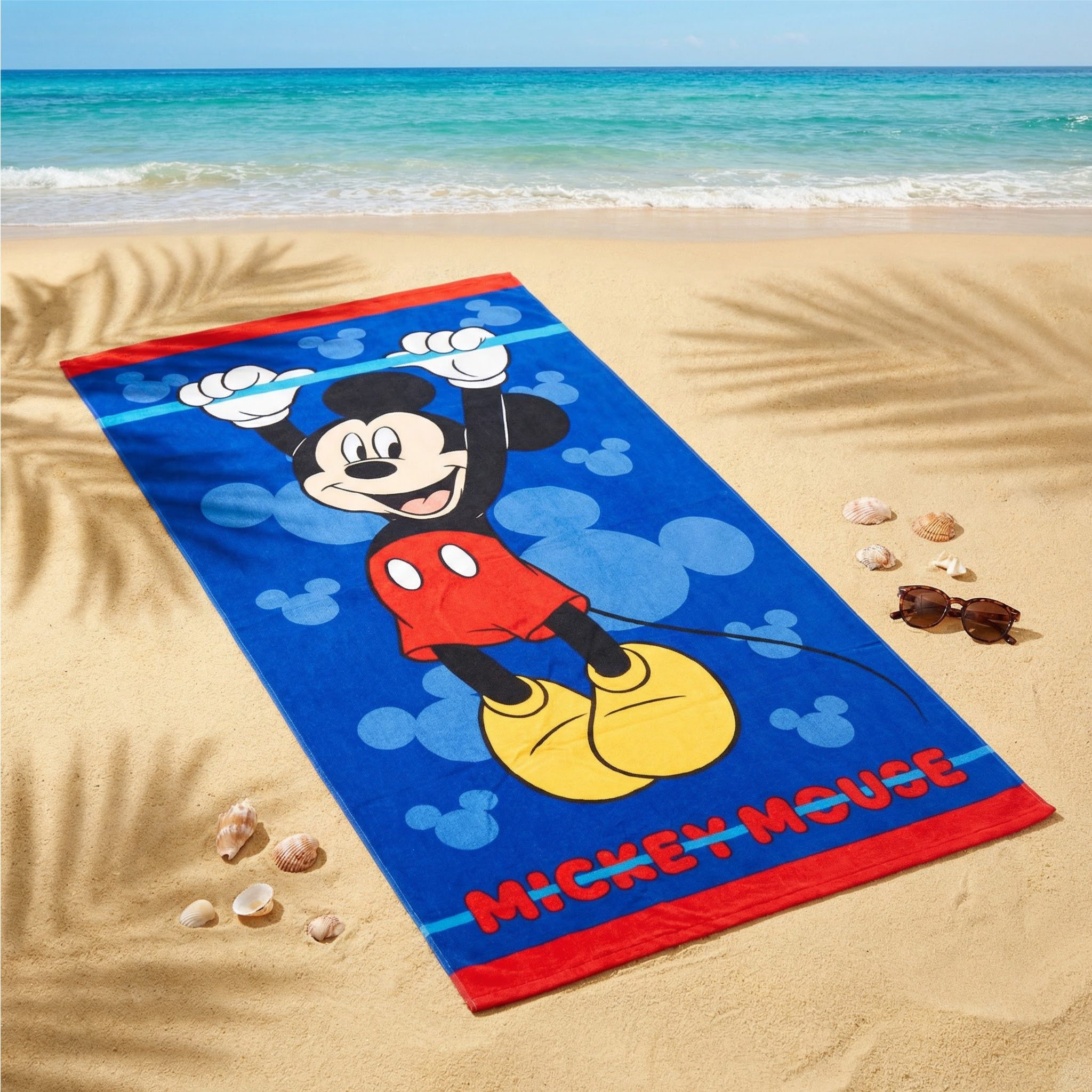 Disney Strandtuch Disney Mickey Maus Kinder Mikrofaser Badetuch 70x140 cm, Microfaser