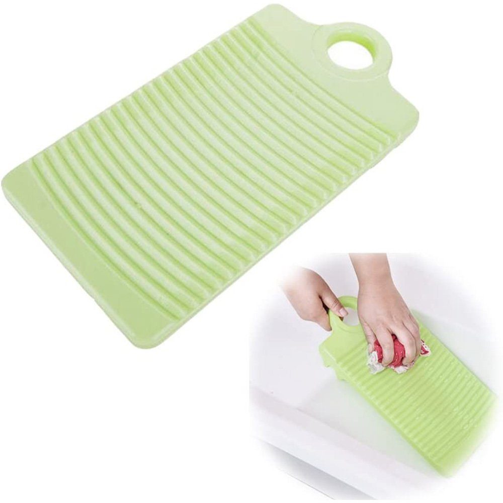 zggzerg Wäschesack Mini-Waschbrett aus Kunststoff, Rechteckiges Anti-Rutsch Waschbrett Grün | Wäschesäcke