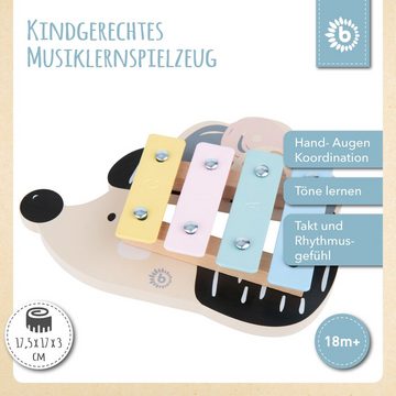 BIECO Spielzeug-Musikinstrument Bieco Kinder Xylophon in Igel-Design Musikinstrumente für Kinder ab 1 Jahr Süßes Musikspielzeug Baby Glockenspiel für Kinder mit Schlägel Xylophon Kinder 1 Jahr Baby Musikinstrumente