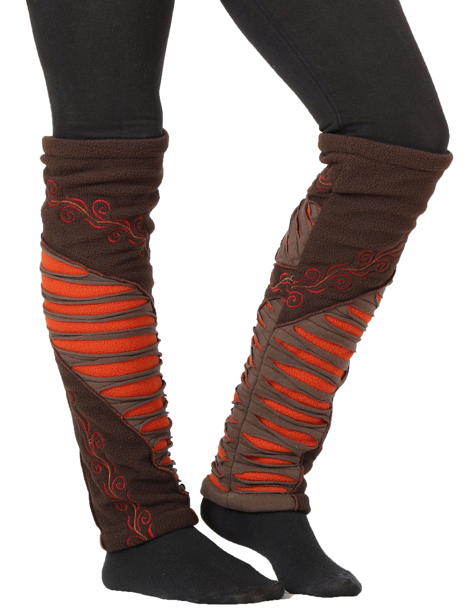 PUREWONDER Beinstulpen Stulpen Beinstulpen Patchwork für Damen, Beinwärmer günstig online kaufen