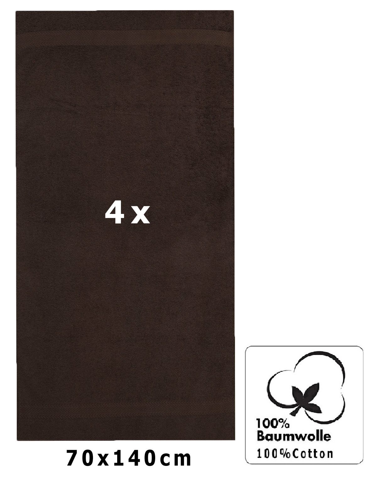 Betz Duschtücher 4 Stück Duschtücher 70x140 günstig online kaufen
