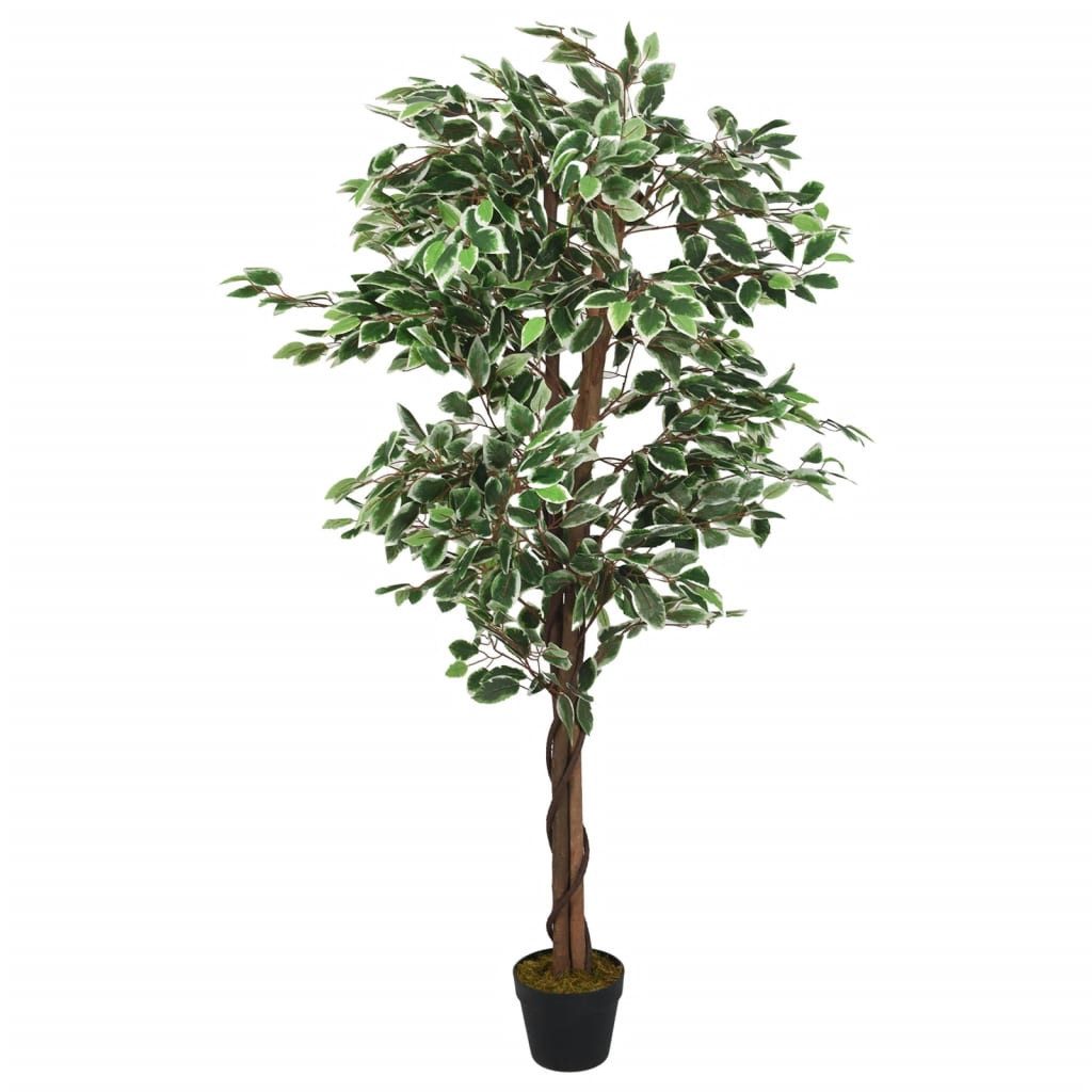 Künstliche Zimmerpflanze Ficusbaum Künstliche Pflanzen 378 Blätter 80 cm Grün