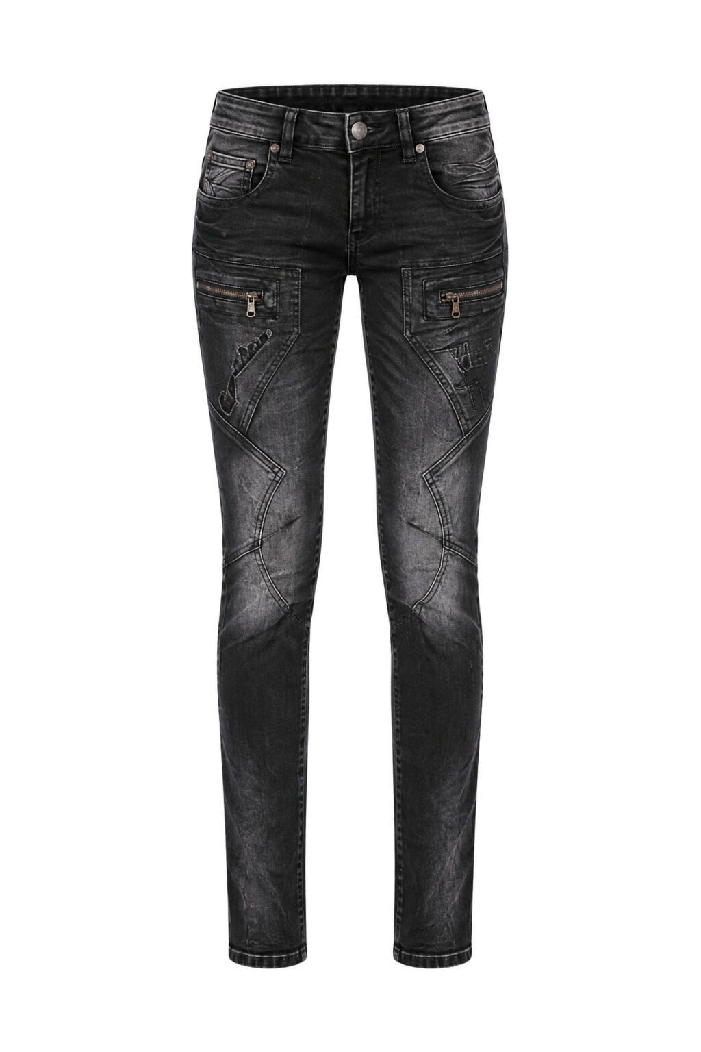 Cipo & Baxx Slim-fit-Jeans Jeans mit Verschiedenen Ziernähte, WD437 – Bild 2 von 5