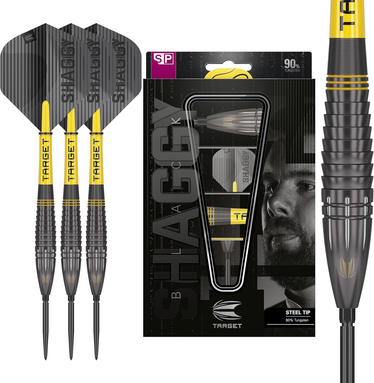 TARGET DARTS Dartpfeil Scott Williams Black Out 90% Wolfram Steeldart 23g Swiss Point