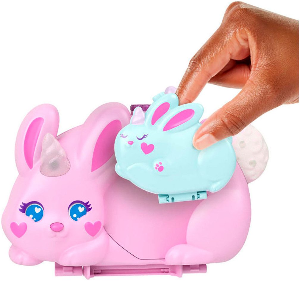 Polly Pocket Spielwelt Baby und Häschenmama Schatulle