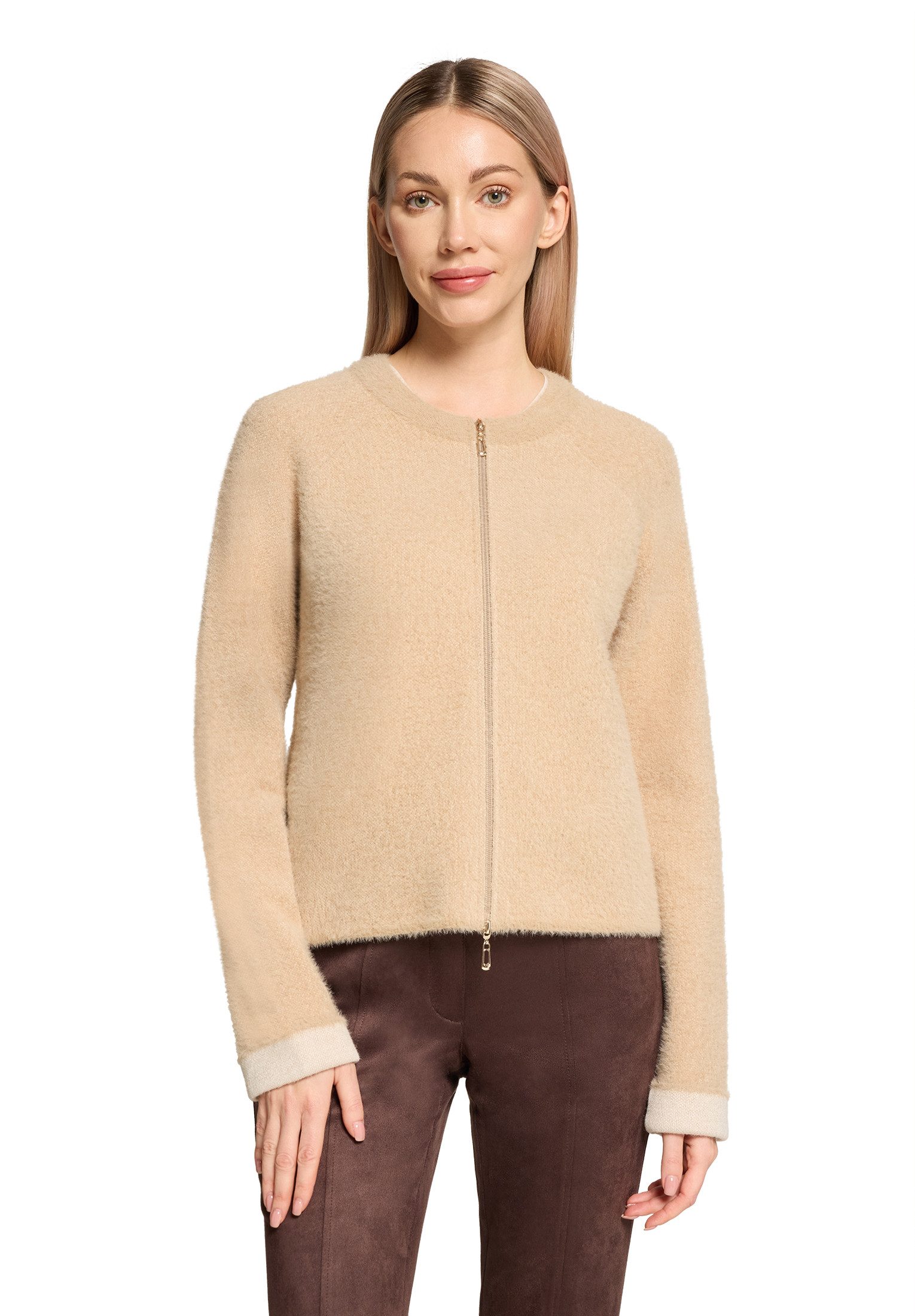 Betty Barclay Strickjacke Damen mit Reißverschluss (1-tlg)