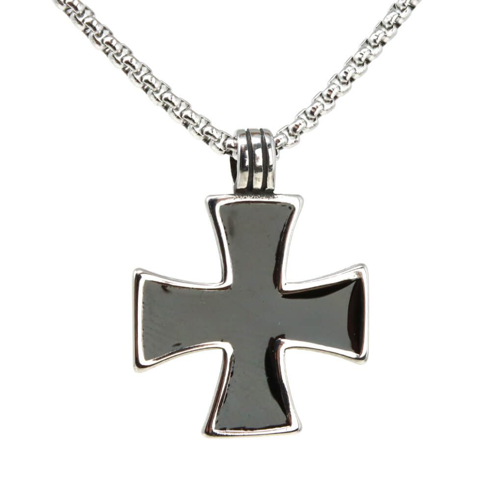 DALMARO Kette mit Anhänger Halskette Edelstahlkette 316L EISERNE KREUZ, Her günstig online kaufen