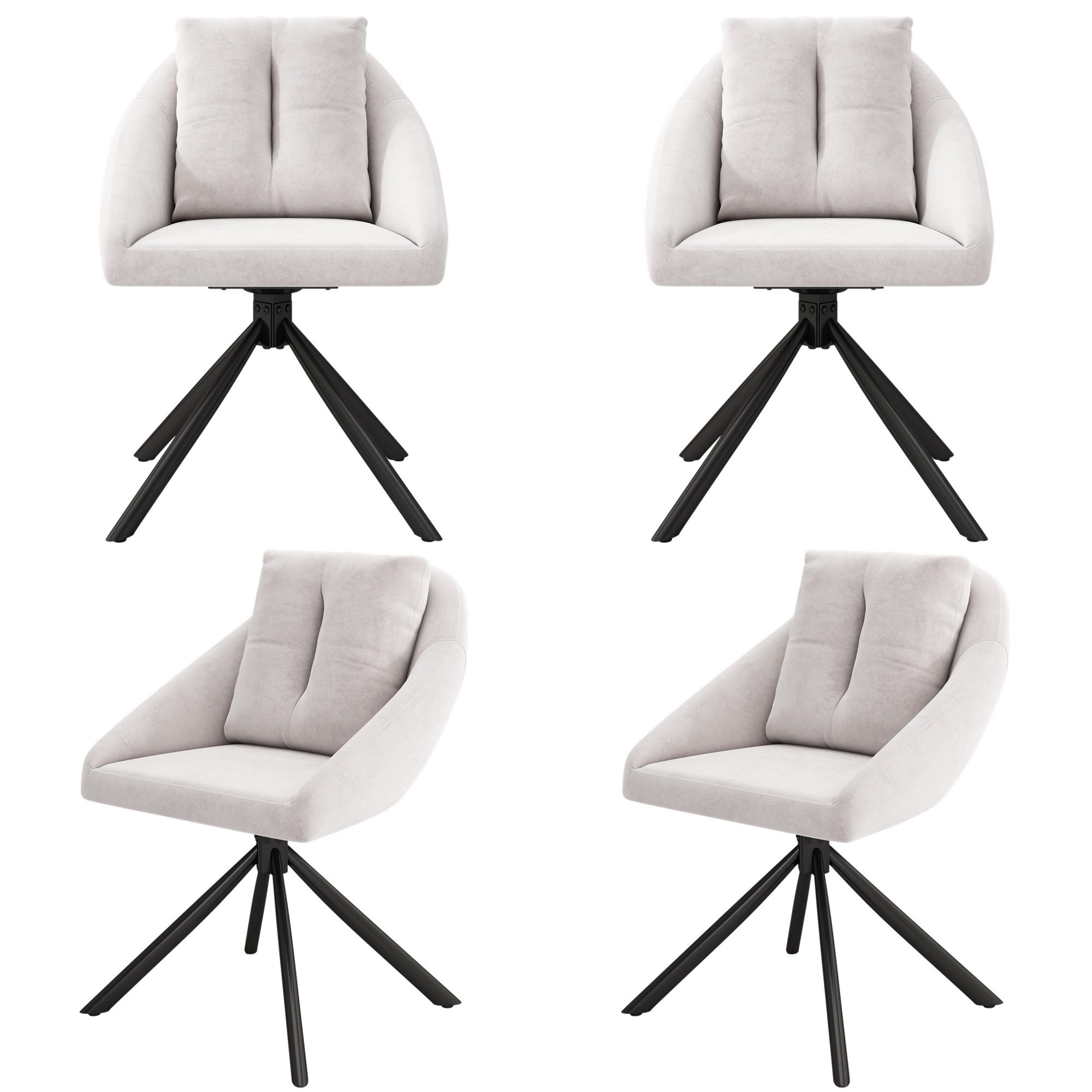 Flieks Esszimmerstuhl (360° drehbar, Set, 4 günstig online kaufen