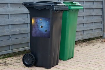 MuchoWow Wandsticker Eine Illustration des großen Sonnensystems (1 St), Mülleimer-aufkleber, Mülltonne, Sticker, Container, Abfalbehälter