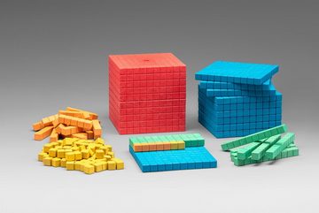 Wissner® aktiv lernen Lernspielzeug Dienes Grundsortiment in 5 Farben (141 Teile), RE-Plastic®