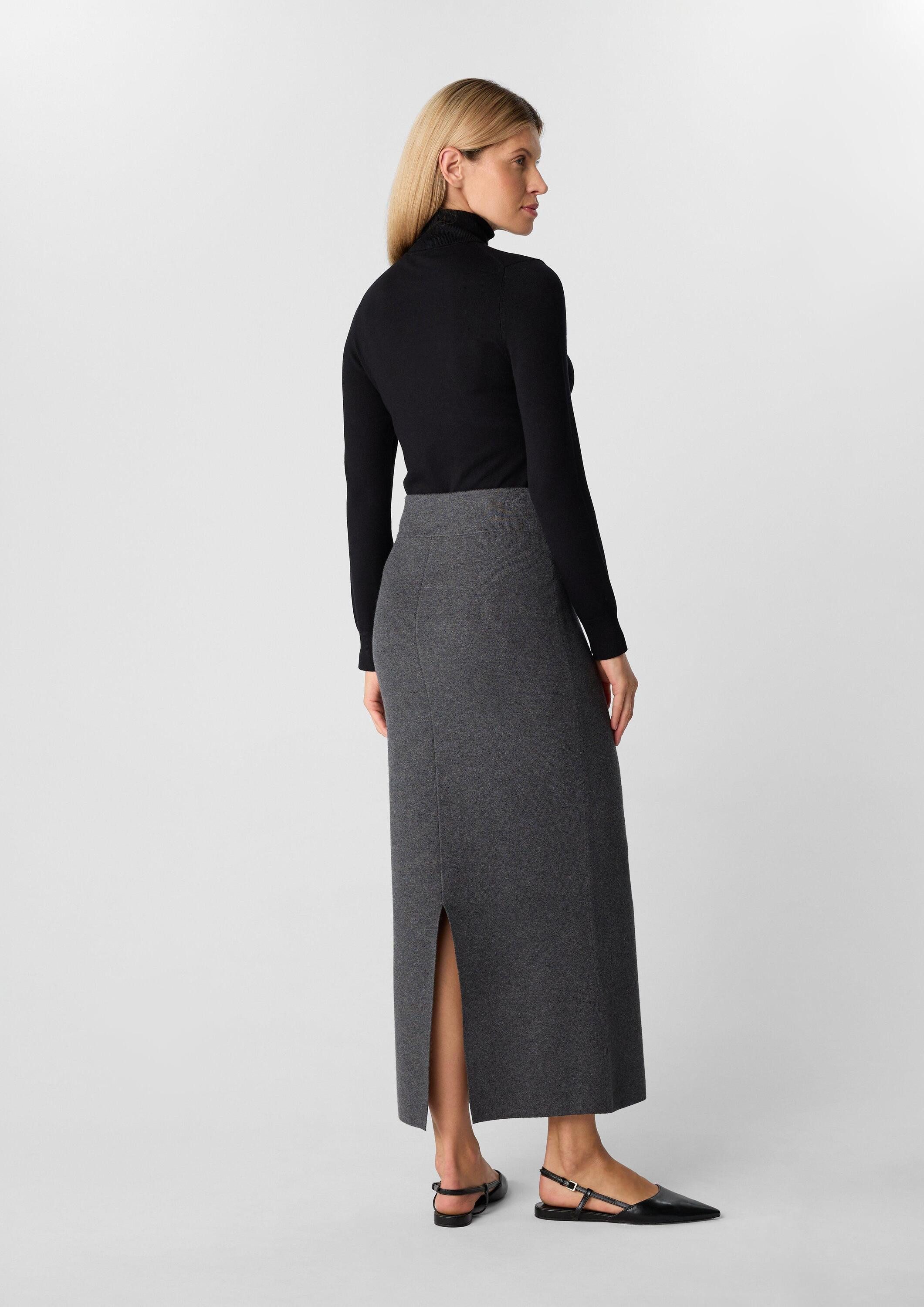 comma Maxirock Rock Langer Strickrock aus Viskosemix