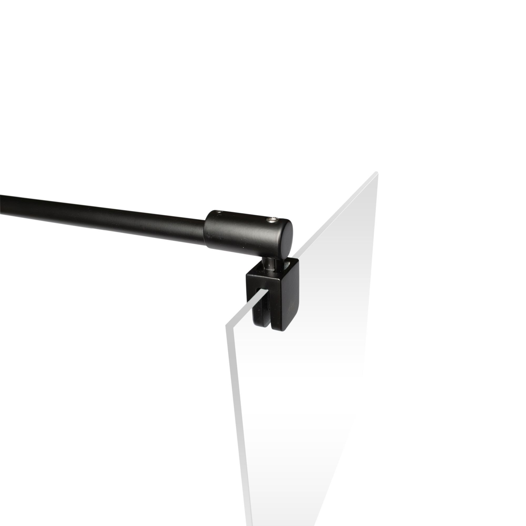 Schulte Duschwand-Stabilisationsstange Stabilisator für 5 - 8 mm Glas, Mattschwarz, kürzbar