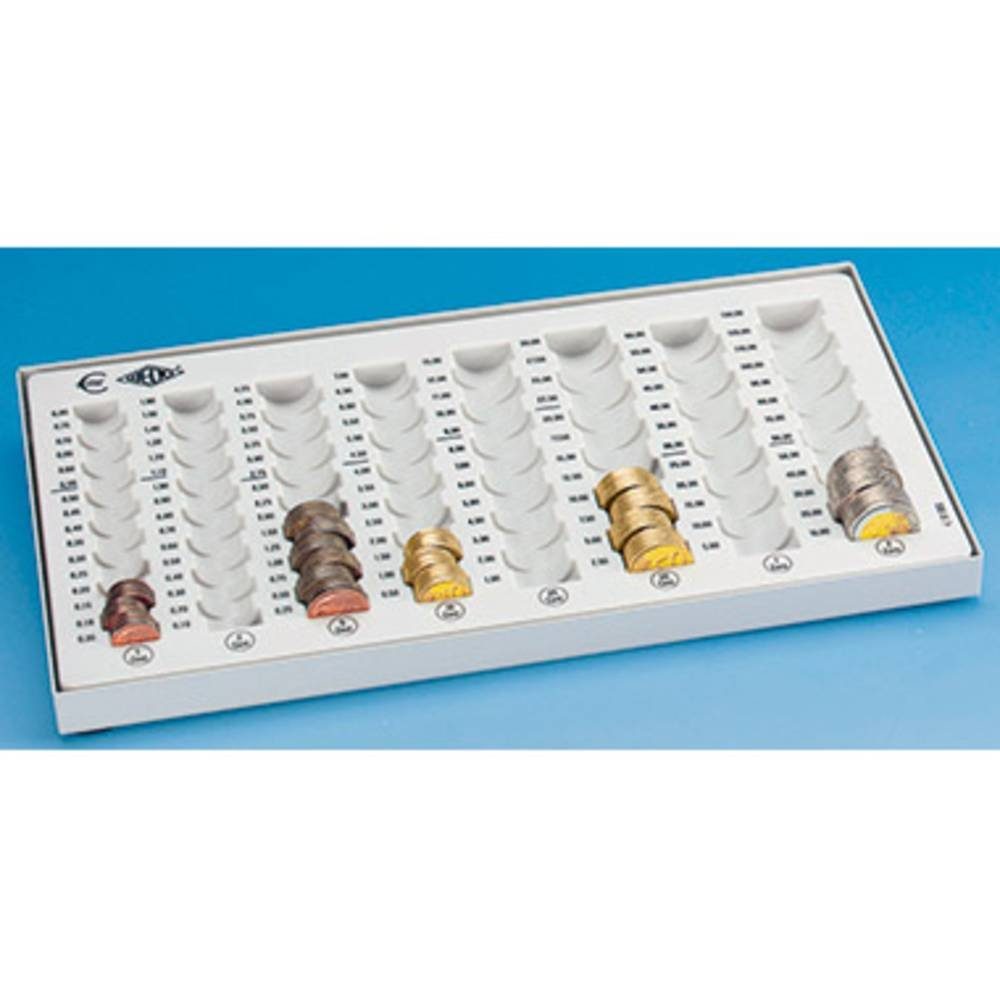 WEDO Banknotenzähler ® Geldzählbrett Kompakt 33.3 x 3.1 x 18.3 cm (B x H x T 160800037, für Münzen, Wertzähler / Additionsfunktion