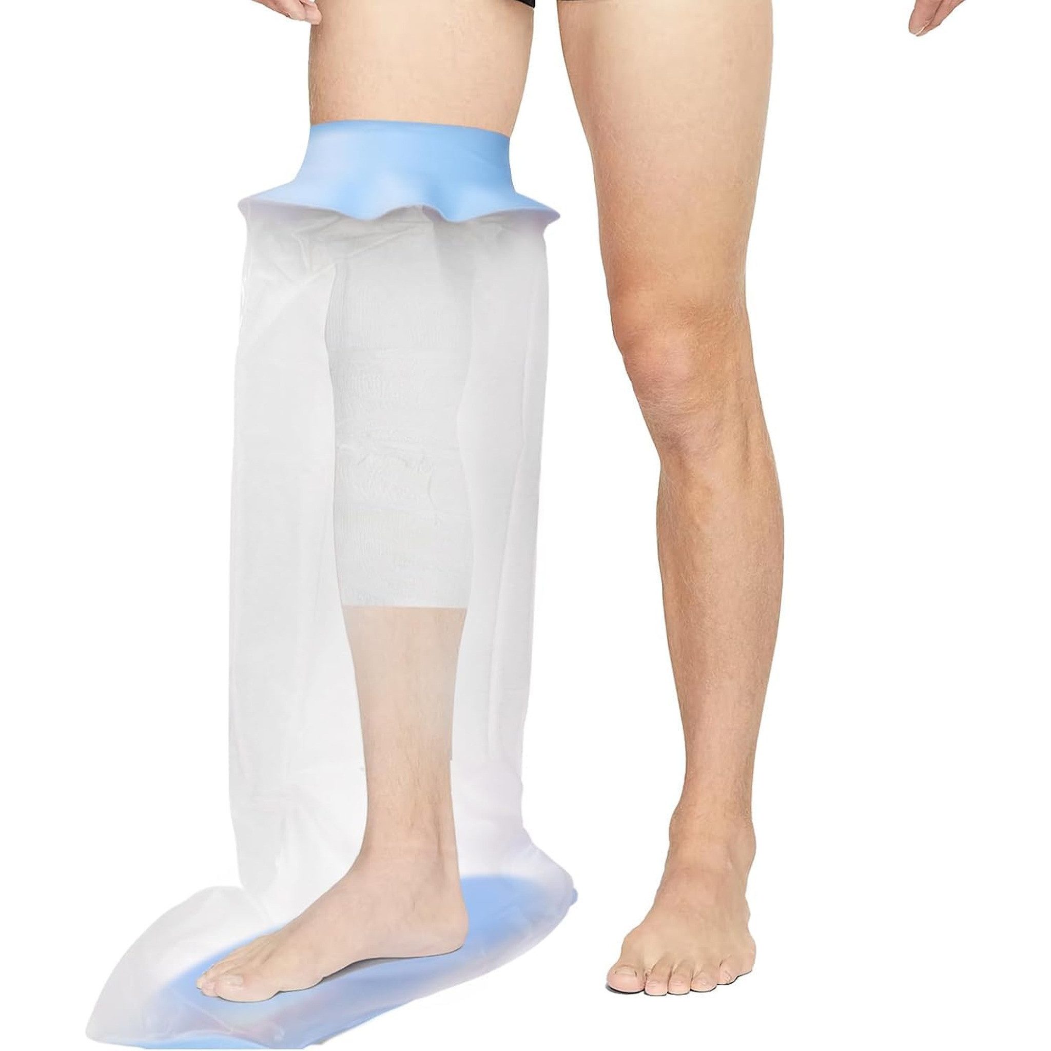 COOL-i ® Protektorenjacke Duschschutz für Arm & Bein, Beine mit Antirutschpads, Wasserdichte Schutzhülle ohne Ring, Wiederverwendbare