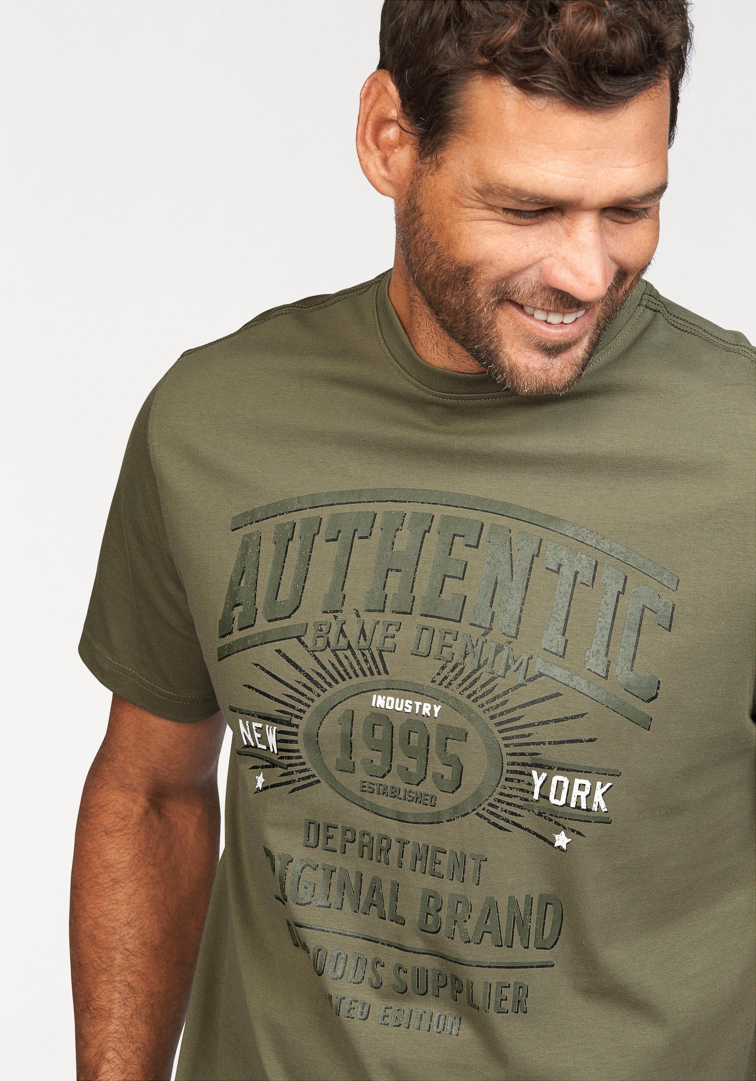 Man's World T-Shirt Kurzarm, lässige Passform, bedrucktes Design, Rundhals günstig online kaufen