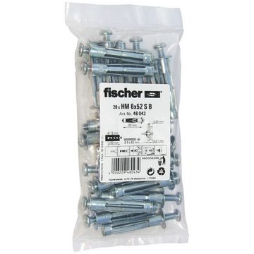 fischer Schrauben- und Dübel-Set Fischer Hohlraumdübel aus Metall 6.0 x 52 mm - 20