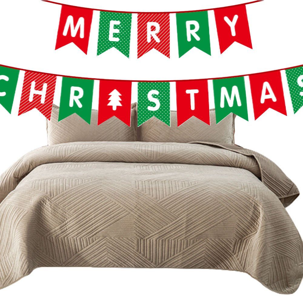 FELIXLEO Bettwäsche Tagesdecke Stepp Kristallsamt mit 2 Kissenbezu 220*240 günstig online kaufen