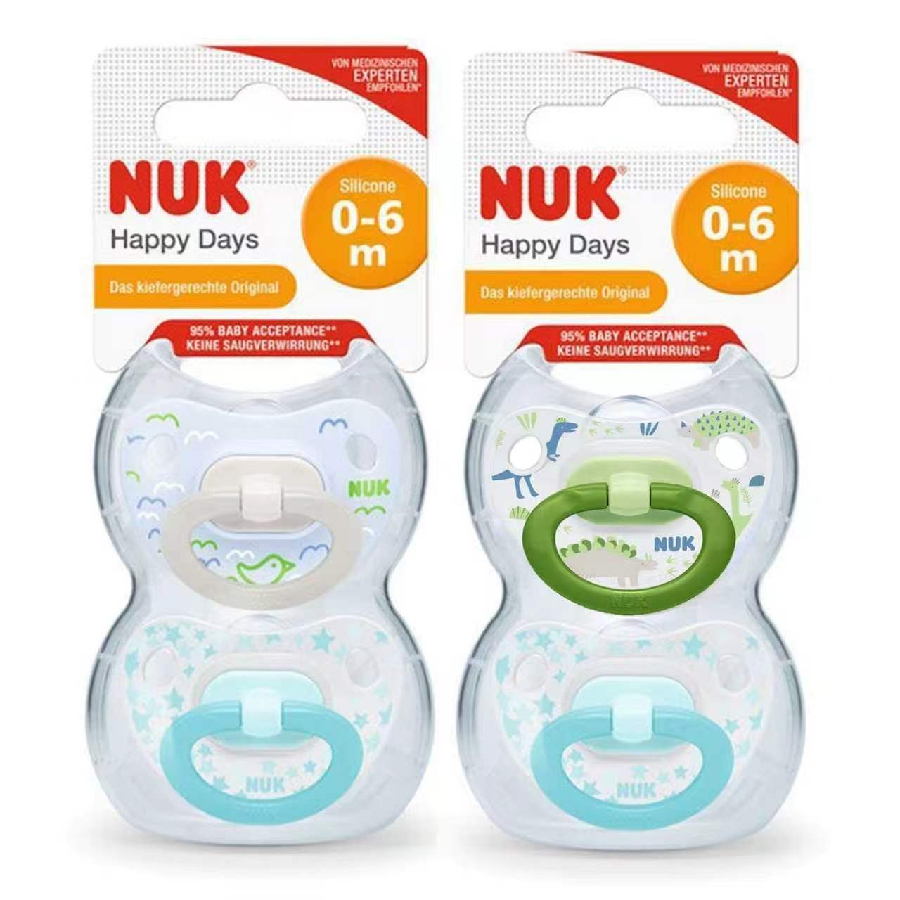 NUK Schnuller NUK Happy Days Babyschnuller 0–6 Monate, Vorteilset