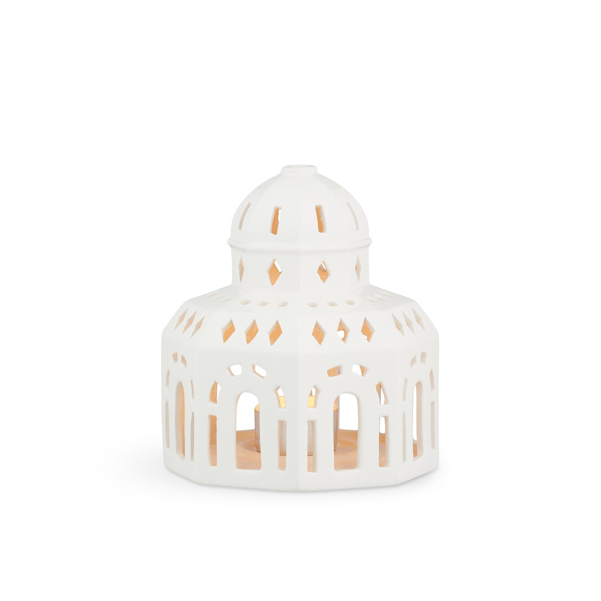 Kähler Teelichthalter Kähler Urbania Tivoli Lichthaus Glassalen weiss günstig online kaufen