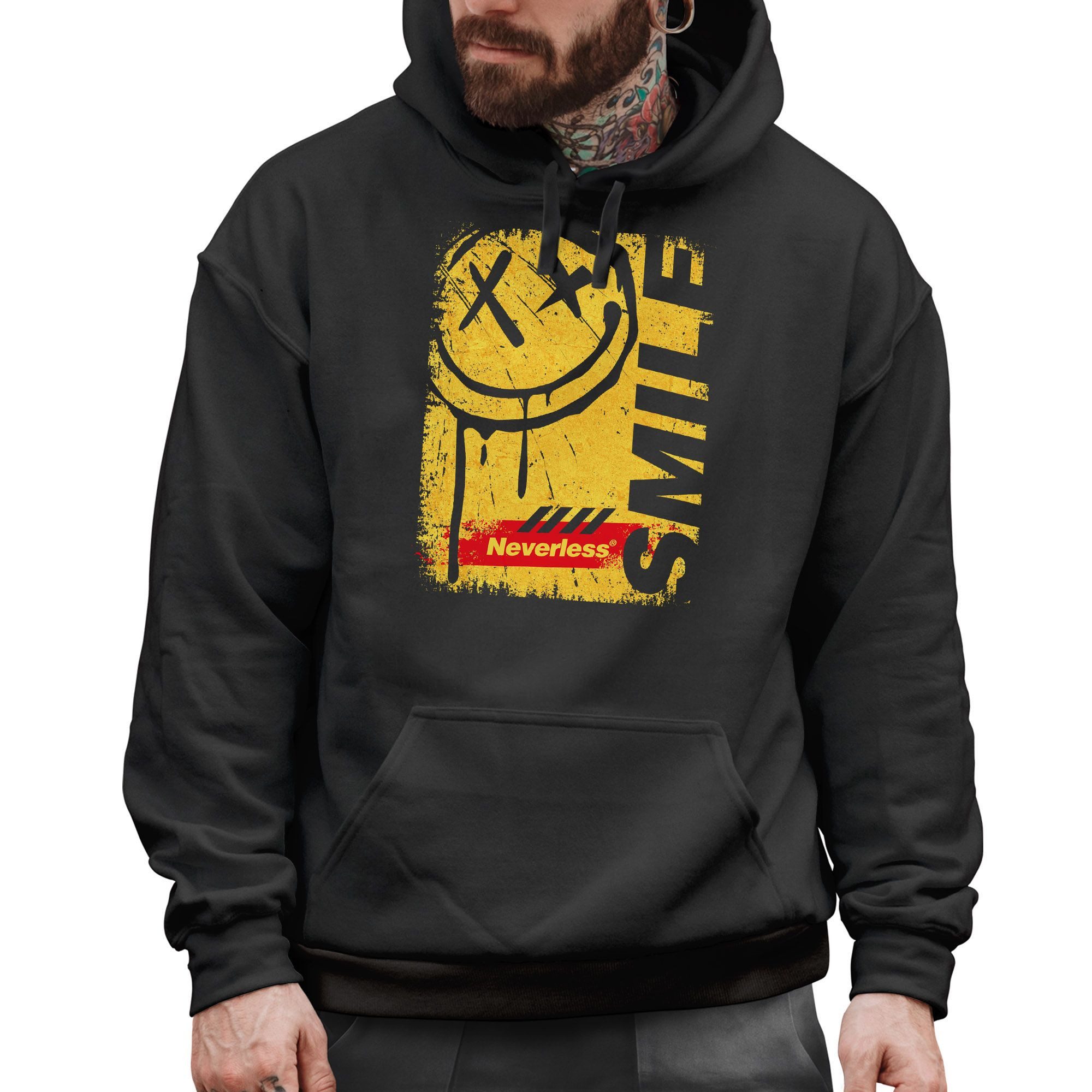Neverless Hoodie Hoodie Herren Print Aufdruck günstig online kaufen