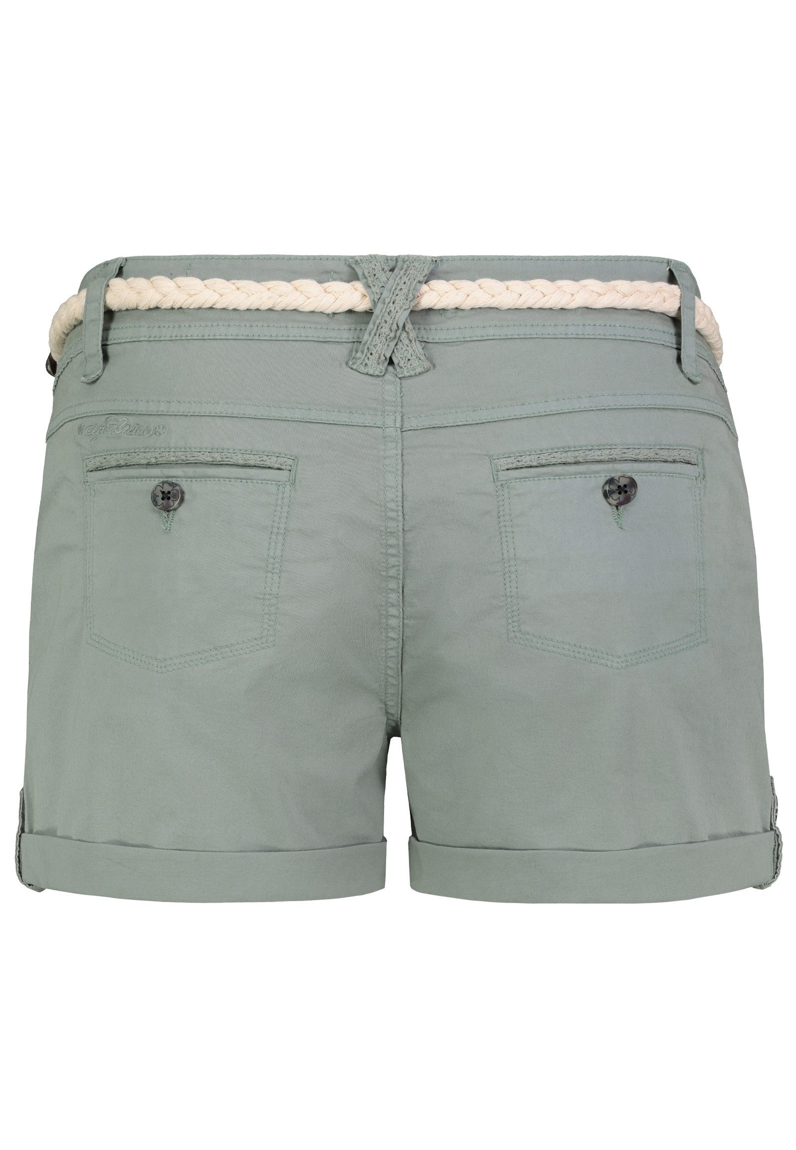 Eight2Nine Chinoshorts Damen Shorts mit Flechtgürtel Kurze Hose, Stretch-Tw günstig online kaufen