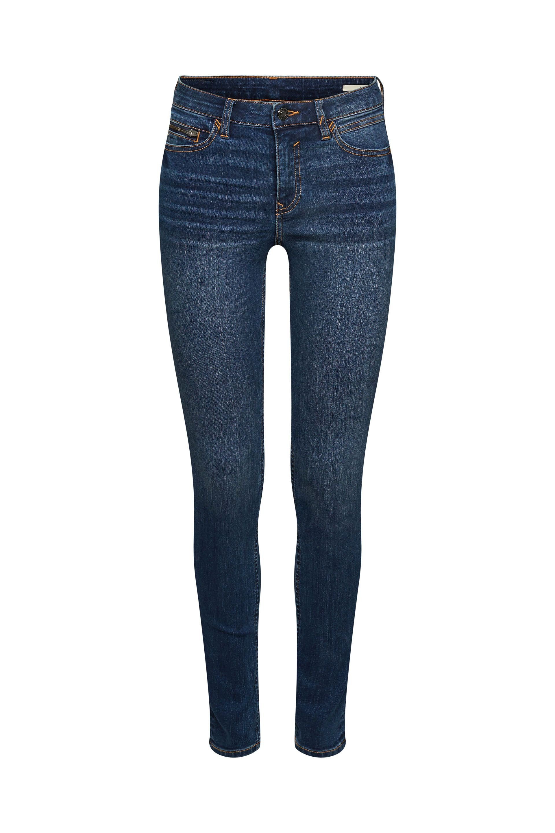 Esprit 5-Pocket-Jeans blue Skinny Fit Jeans washed dark